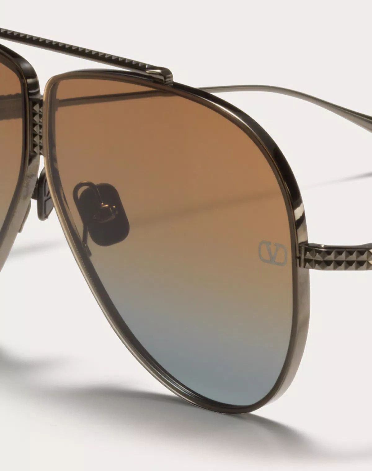 Valentino oc11z0625 Size:64/Pilot Titanium Stud Frame in Multicolor Size ONE SIZE - 4 Thumbnail