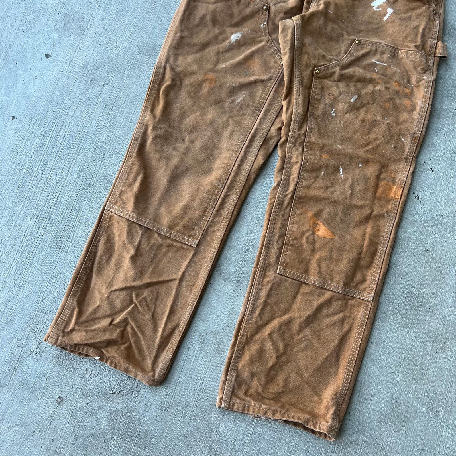 Carhartt × Vintage Carhartt brown double knee work wear carpenter pants Size US 30 / EU 46 - 4 Thumbnail
