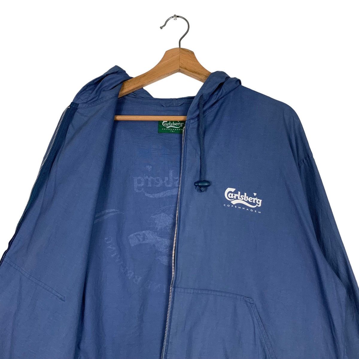 Drink Beer Save Water CARLSBERG Big Logo Hoodie Light Jacket #0547-C25 Size US L / EU 52-54 / 3 - 11 Thumbnail