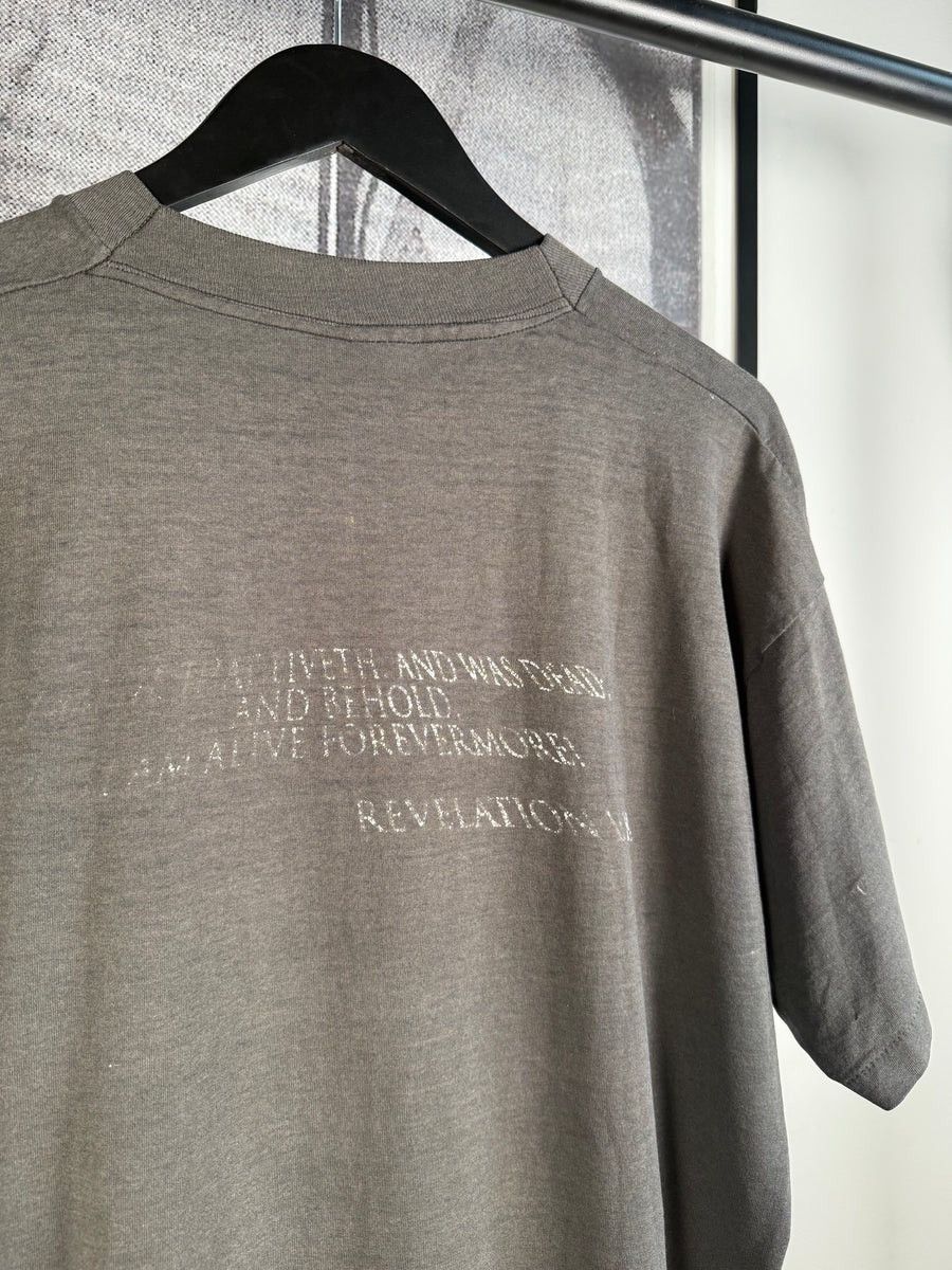 Vintage 🚭GRAIL🚭1990s ULTRA FADED DOOMSDAY CULT "AGONY" TEE Size US XL / EU 56 / 4 - 6 Thumbnail