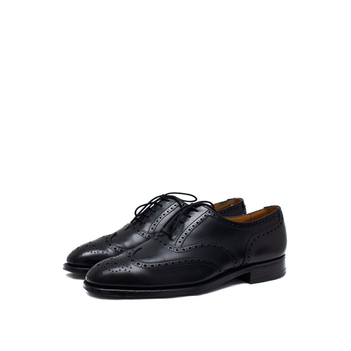 Crockett & Jones 875$ Crockett & Jones Barneys NY Black Leather Brogues US8 Size US 8 / EU 41 - 3 Thumbnail
