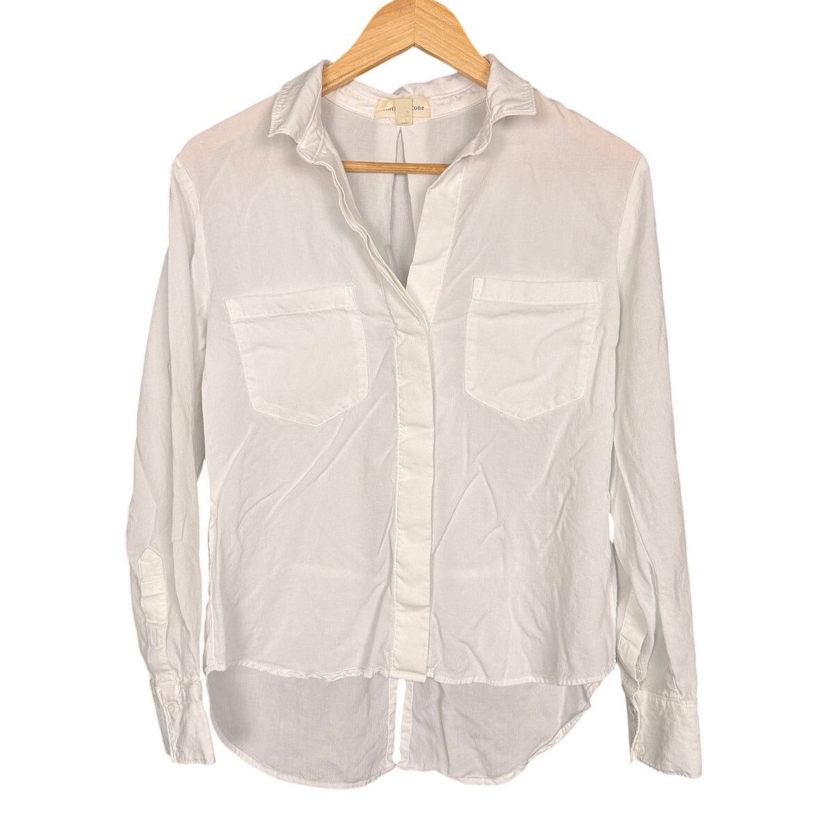 Breath & Stone Cloth & Stone White Button Up L/S Top Blouse Shirt Small Size S / US 4 / IT 40 - 1 Thumbnail