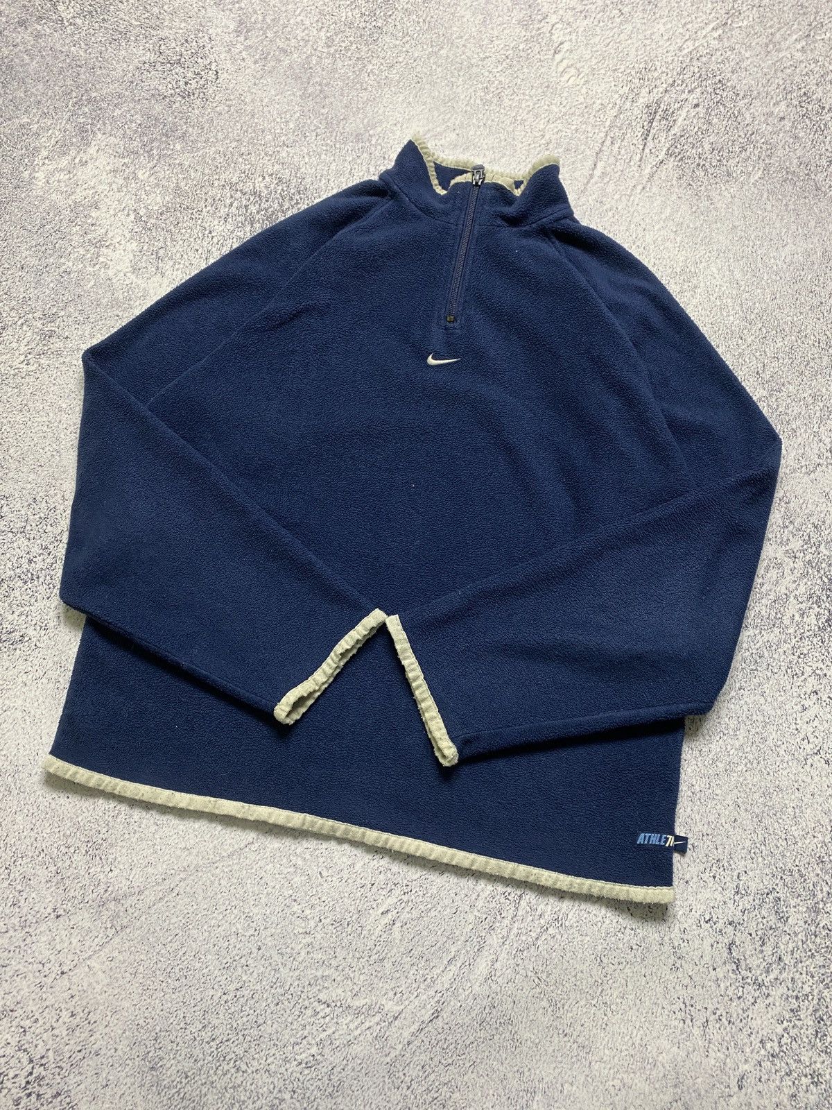 Nike × Vintage Vintage Nike Center Logo Fleece 1/4 Zip Jacket Size US S / EU 44-46 / 1 - 8 Thumbnail