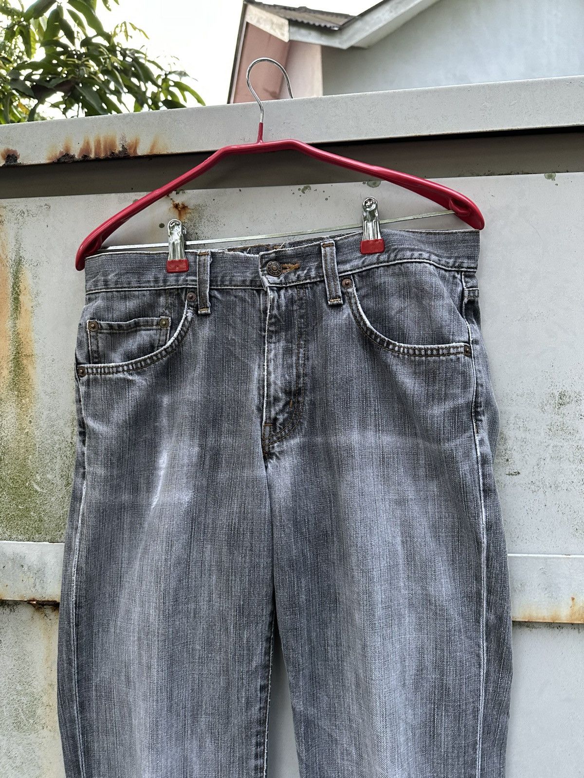 Edwin 👹Vintage THRASHED EDWIN Straight Cut Jeans Size US 30 / EU 46 - 9 Thumbnail
