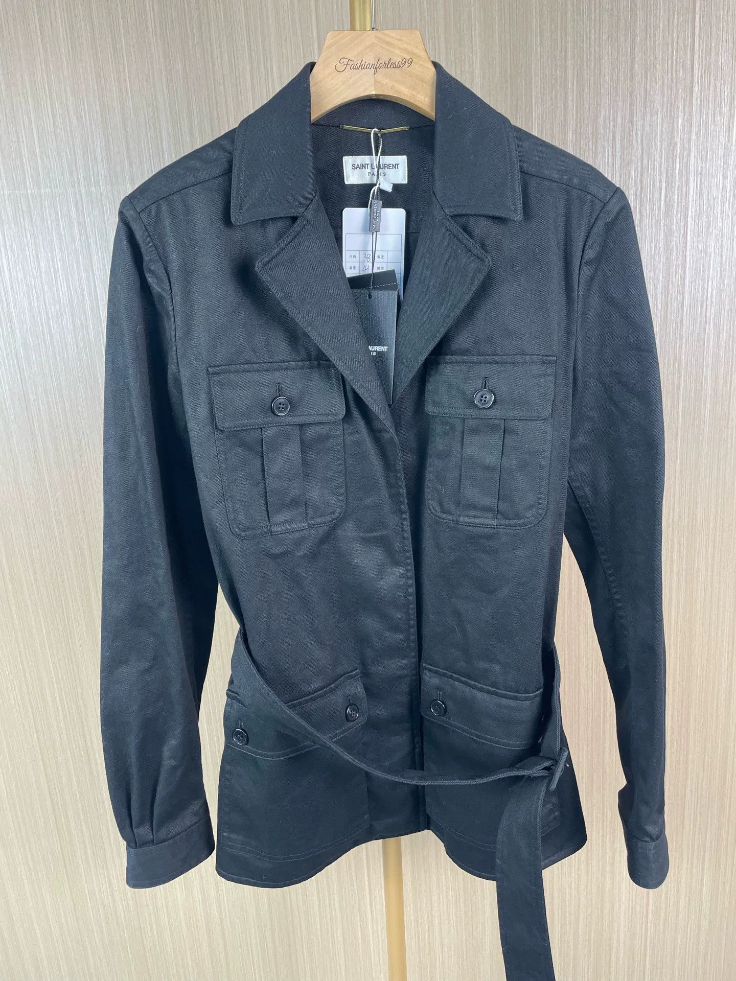 Saint Laurent Paris Saint Laurent Black Utility Jacket Size US M / EU 48-50 / 2 - 1 Thumbnail