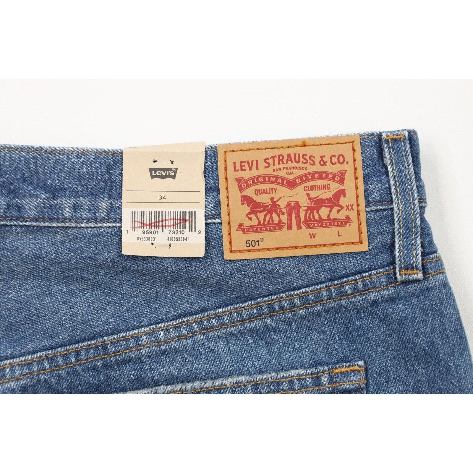 Levi's New Levis 501 Original Fit Button Fly Cut Off Denim Shorts Size US 34 / EU 50 - 12 Thumbnail