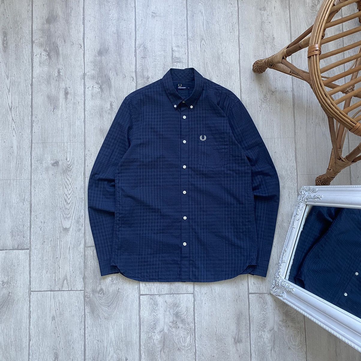 Fred Perry 👔 Fred Perry Flannel shirt Luxury button up oldmoney Size US M / EU 48-50 / 2 - 1 Thumbnail