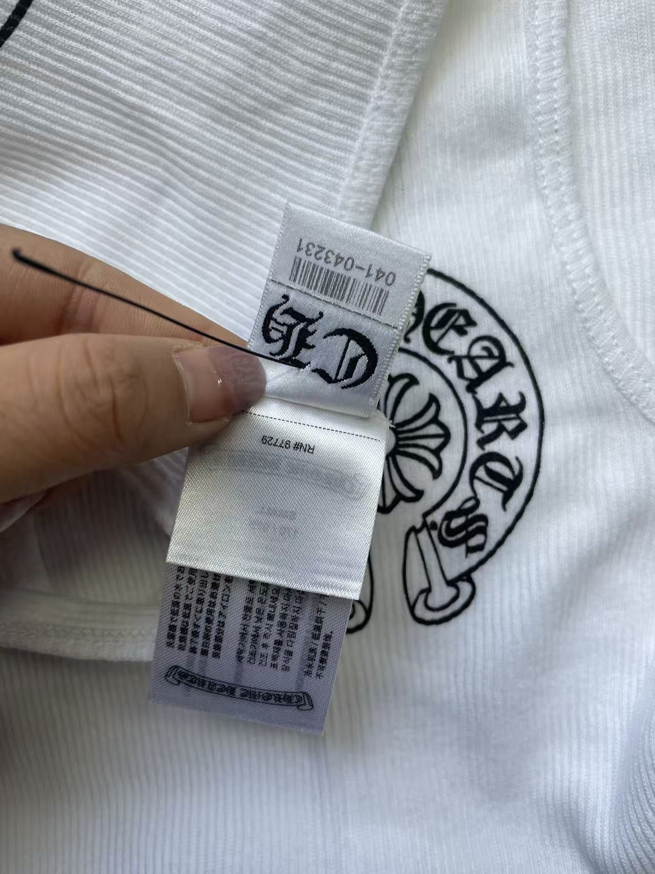 Chrome Hearts Chrome Hearts Horseshoe Logo White Tank Top Size L / US 10 / IT 46 - 10 Thumbnail