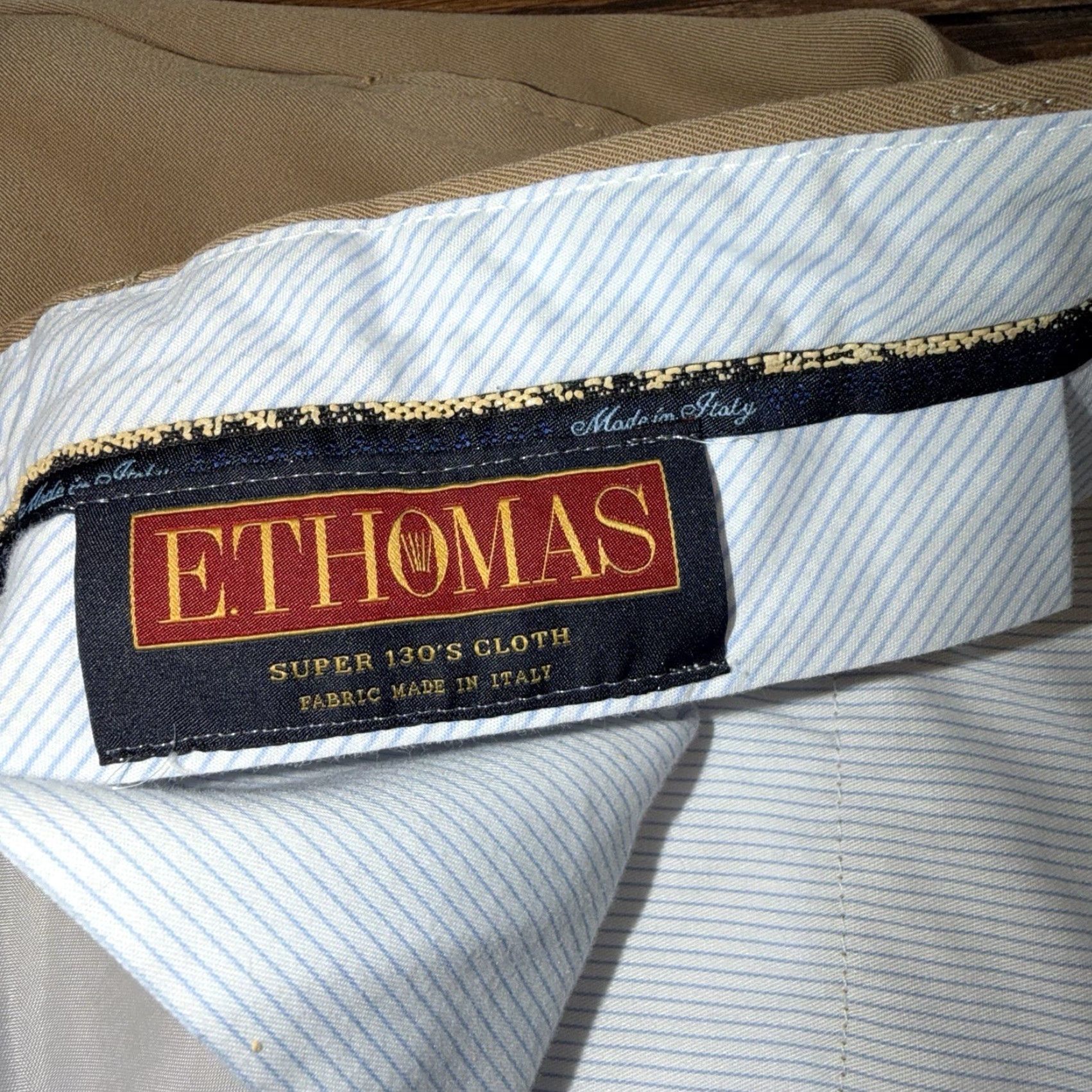 Vintage Ben Silver Charleston Pants Men’s 37x30 Beige Pleated Cuffed Straight 80s USA Men's Dress Pants Size US 38 / EU 54 - 6 Thumbnail