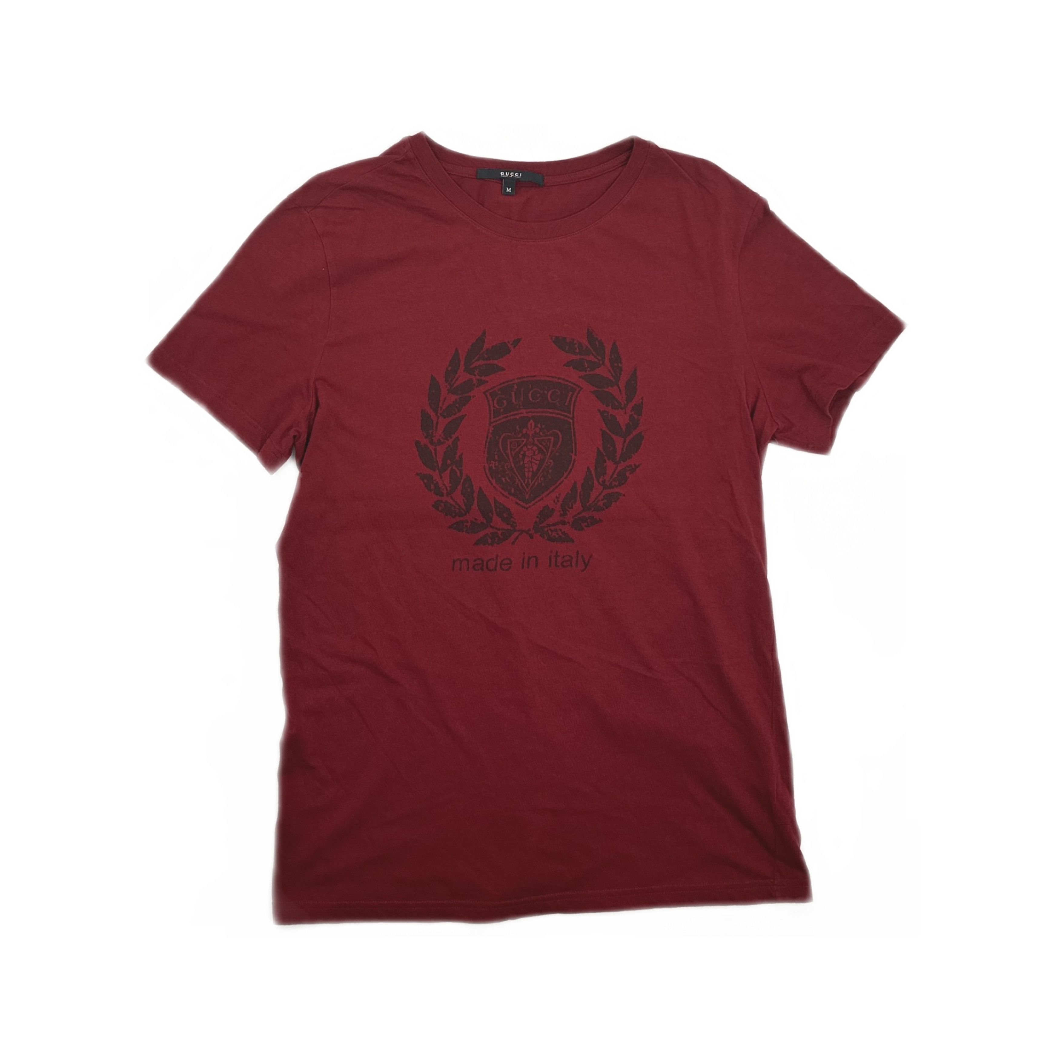 Gucci Gucci Crest Logo T-Shirt Red Size M Size US M / EU 48-50 / 2 - 1 Thumbnail