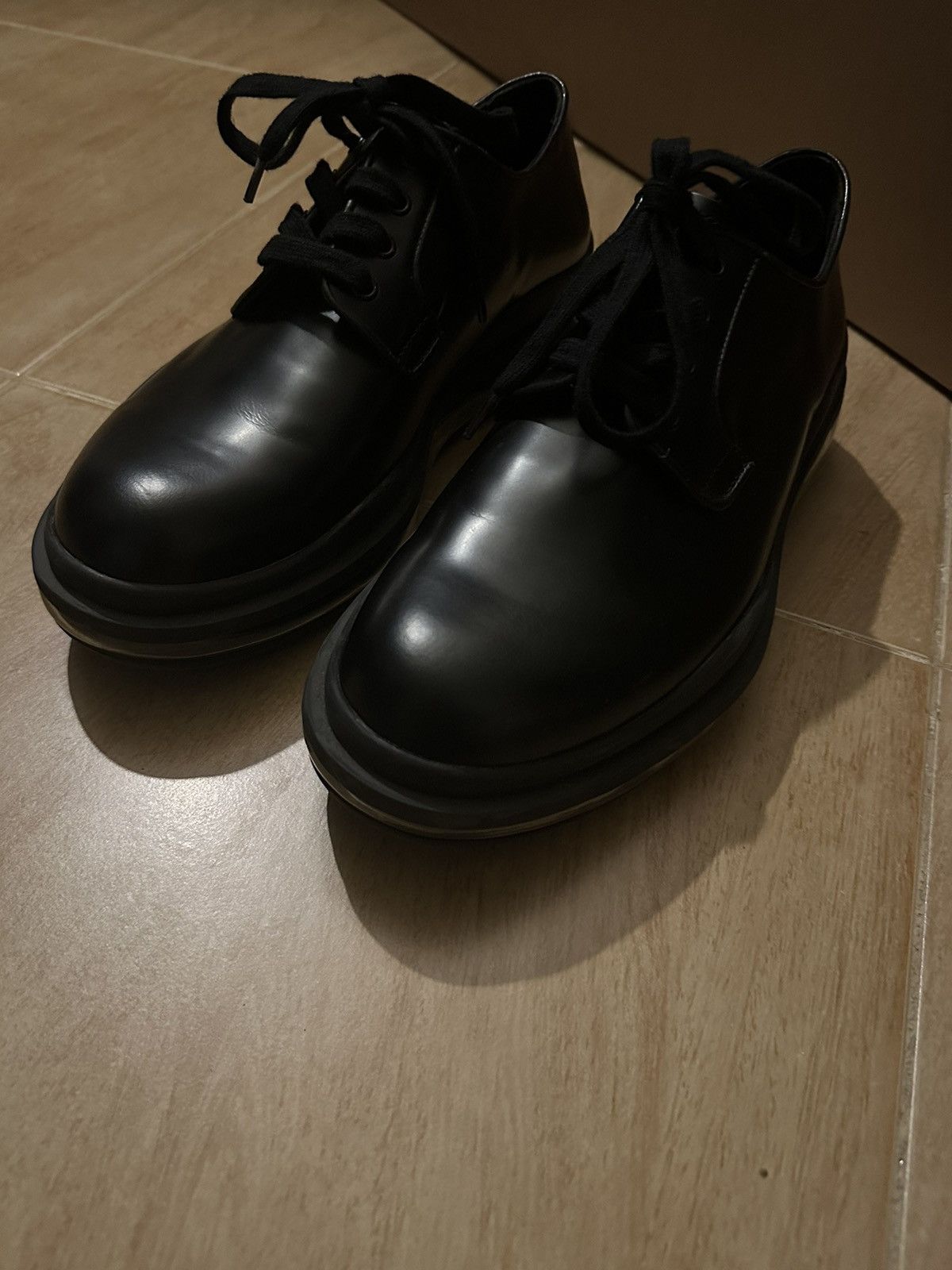 Prada Prada Levitate Brushed Leather Derby Shoes Size US 8 / EU 41 - 12 Thumbnail