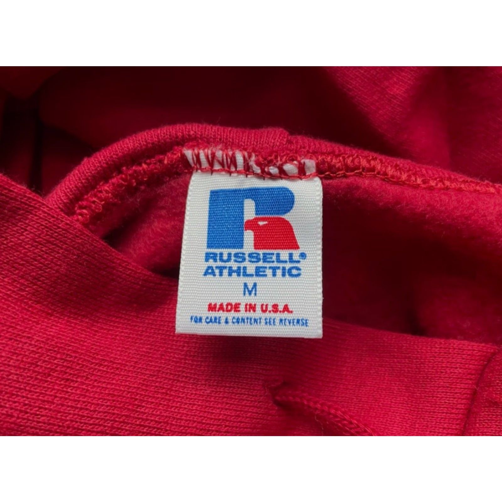 Russell Athletic VINTAGE Russell Athletic Hoodie Mens M Red Sweatshirt 90s NWT Deadstock Cardinal Red Sweatshirt Crew Mens Size US M / EU 48-50 / 2 - 6 Thumbnail