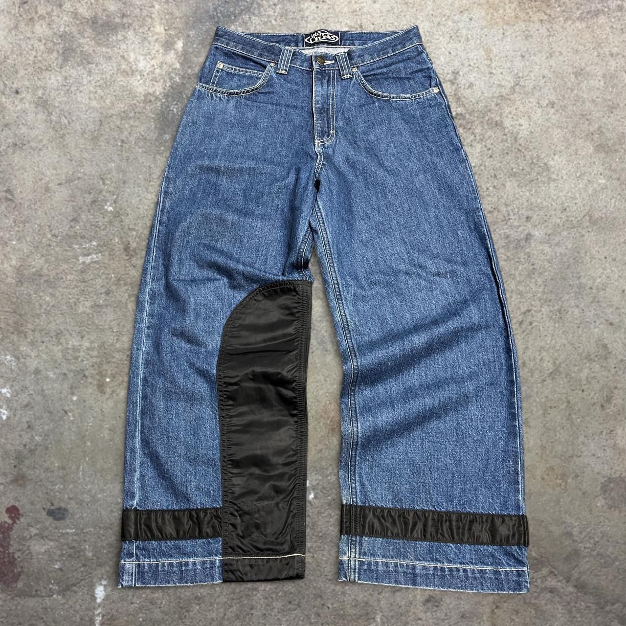 Lee Vintage Lee Pipes Baggy BMX Skater Jeans Paneled Nylon Denim Size US 30 / EU 46 - 3 Thumbnail
