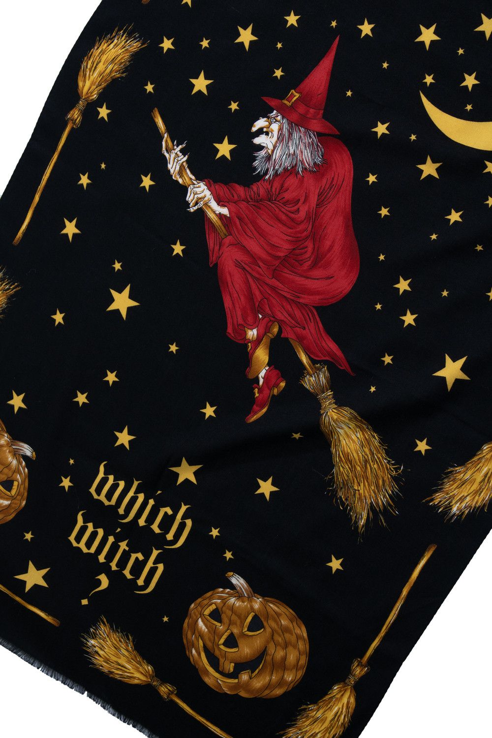 Moschino Moschino, witch printed scarf in black Size ONE SIZE - 6 Thumbnail