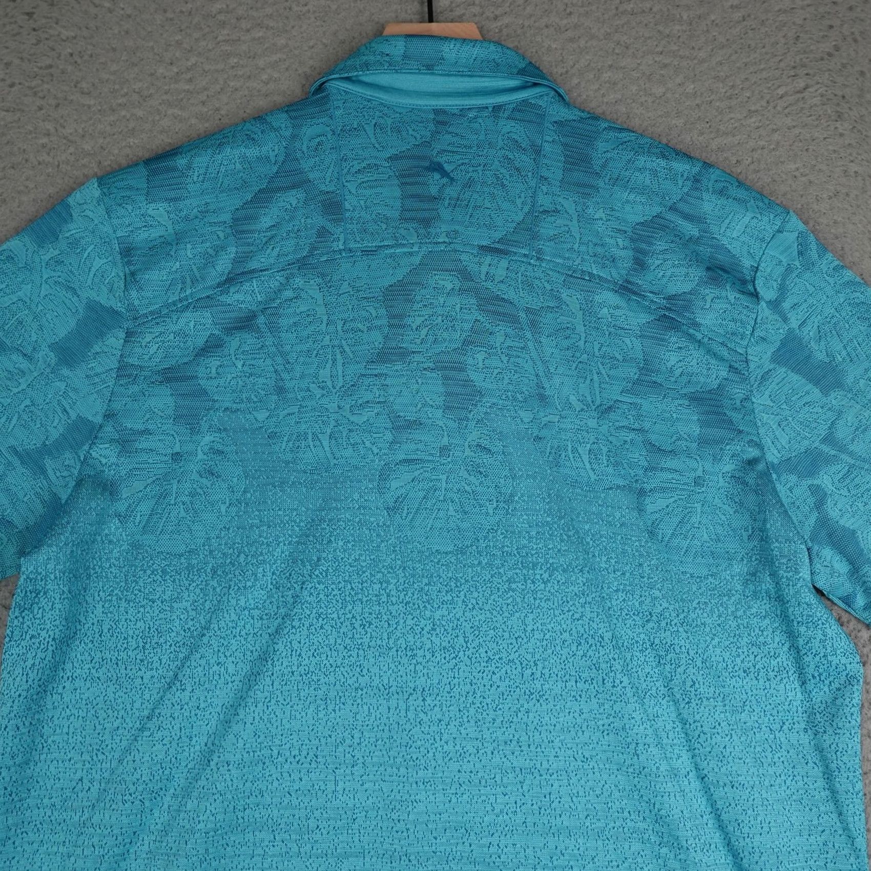 Tommy Bahama Tommy Bahama Polo Shirt Mens M Blue Island Zone Tropical Leaf Jacquard Polo Shirt Size US M / EU 48-50 / 2 - 7 Thumbnail