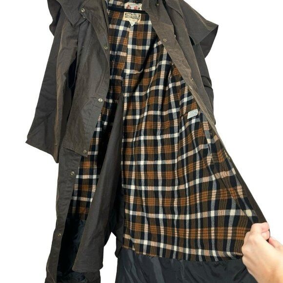 Vintage NWT Thomas Cook Long 100% Waxed Cotton Coat Jacket Riding Size US L / EU 52-54 / 3 - 2 Thumbnail