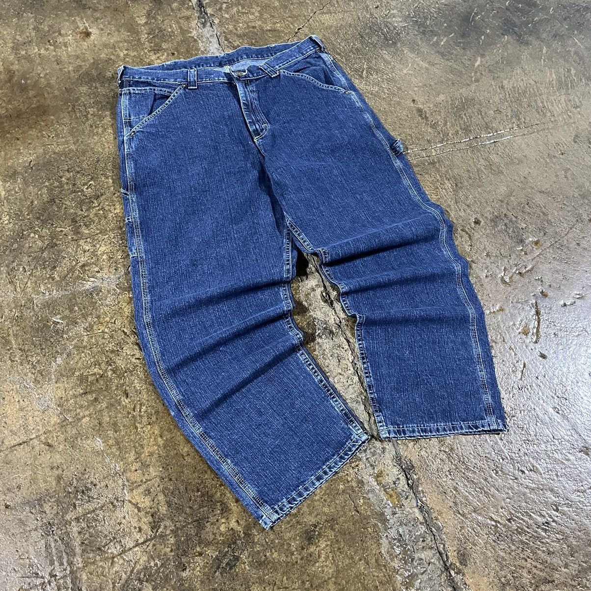 Carhartt × Lee × Vintage Crazy Carhartt Style Lee Carpenter Jeans Wide Leg Workwear Size US 38 / EU 54 - 6 Thumbnail