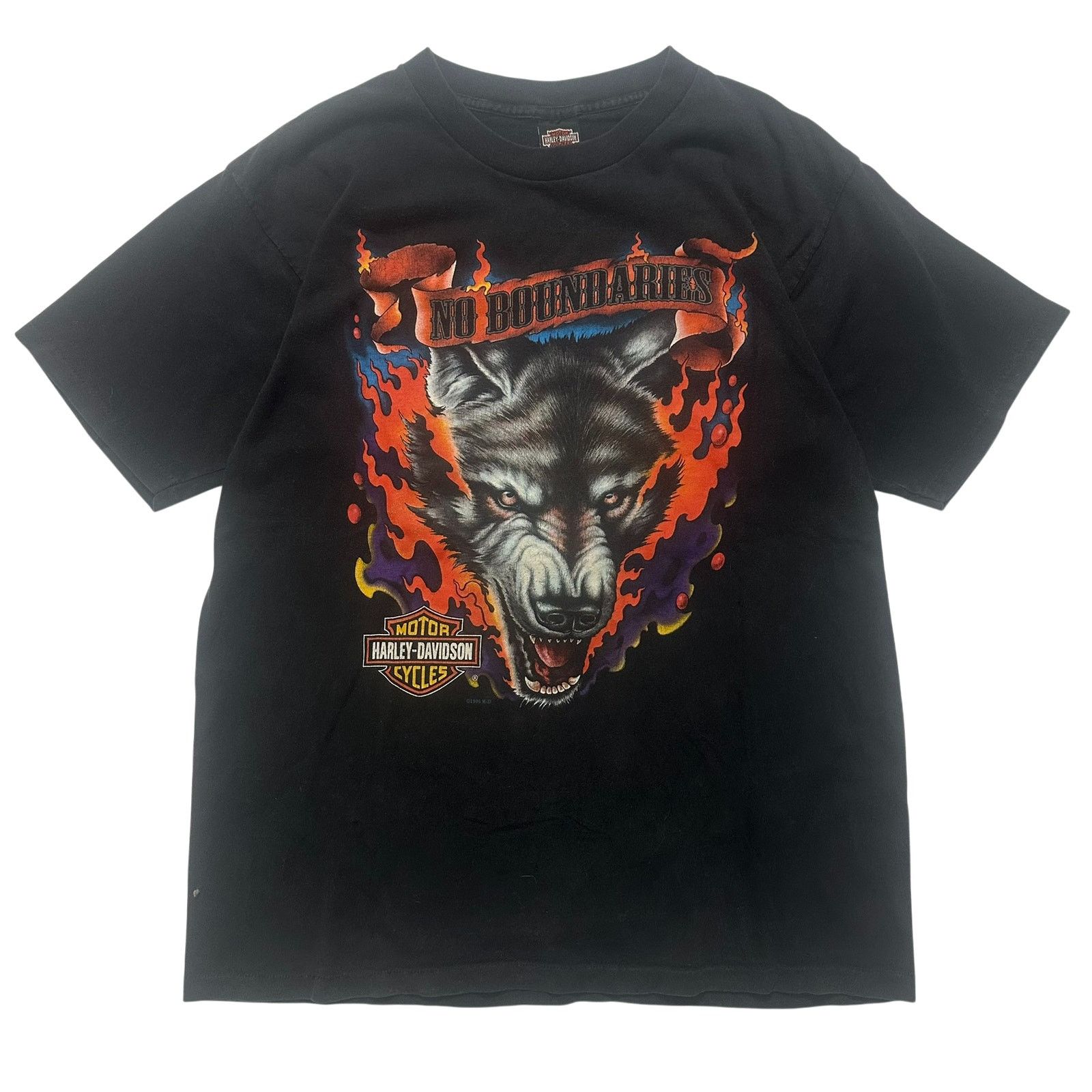 Harley Davidson Vintage 1995/6 HarleyDavidson T-Shirt Wolf XL Cleveland Ohio Size US XL / EU 56 / 4 - 1 Thumbnail