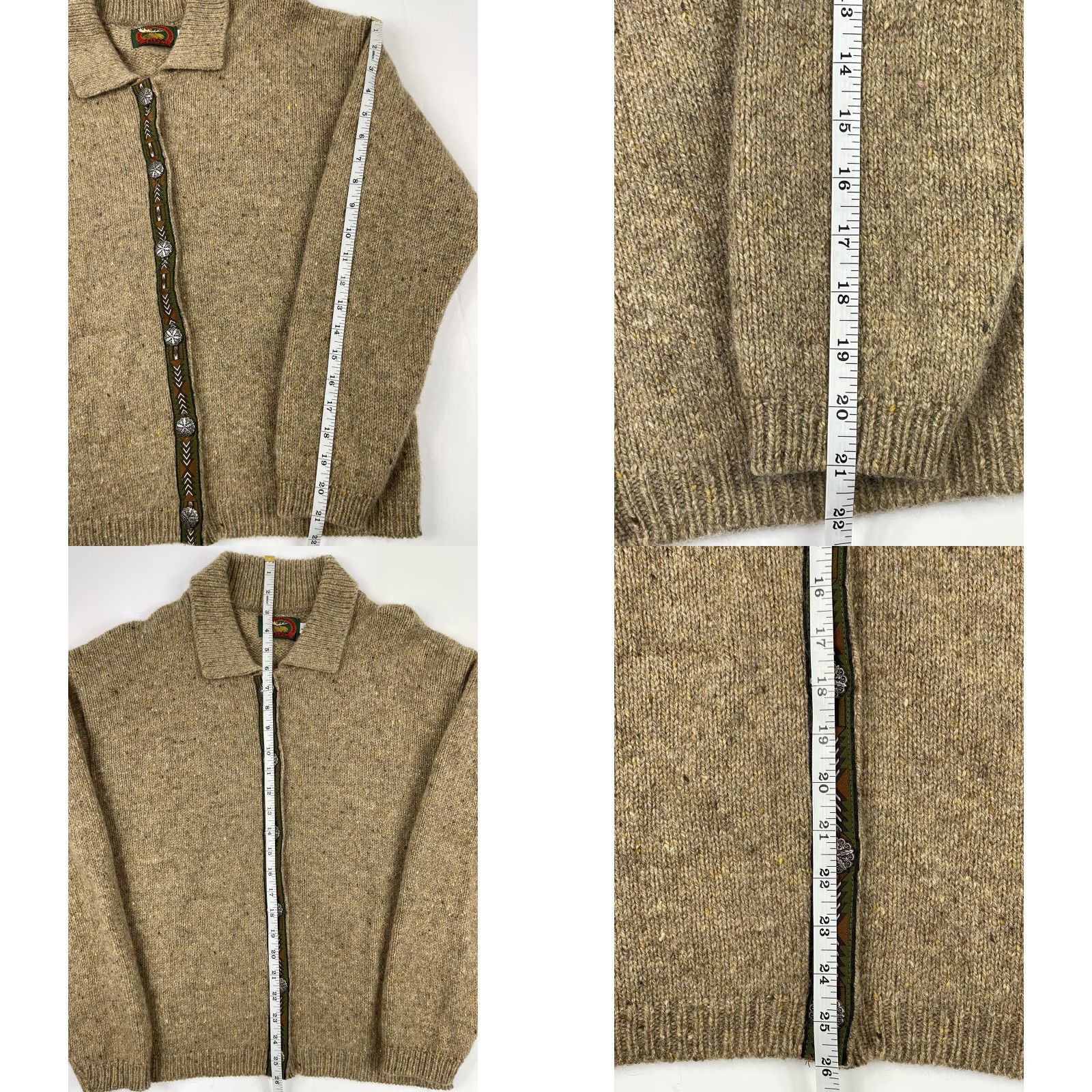 Vintage VINTAGE Alps Fine Women's Apparel Wool Knit Cardigan Sweater Casual Long Sleeve Brown L 80s 90s Size L / US 10 / IT 46 - 8 Thumbnail