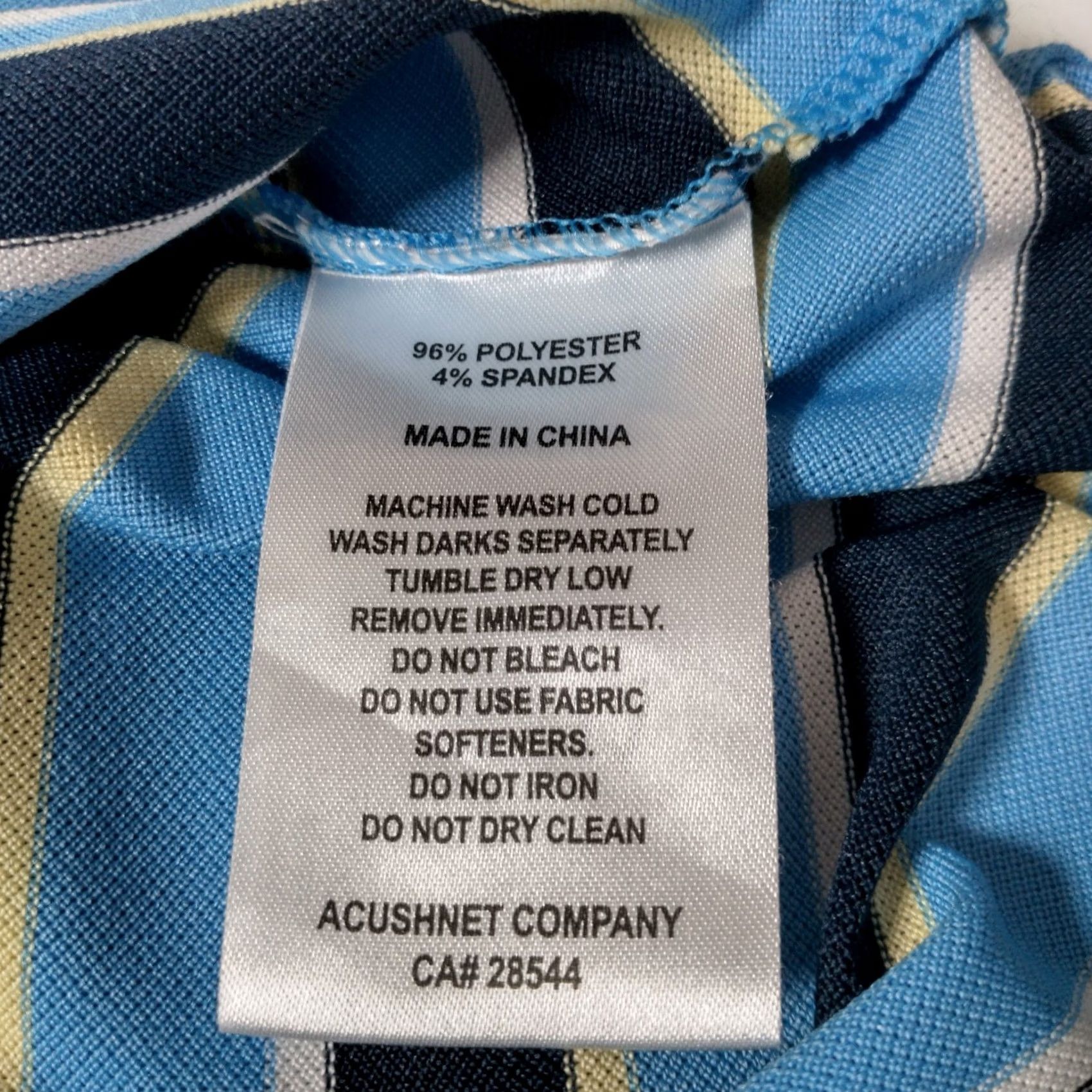 Footjoy VINTAGE FootJoy Polo Shirt Men L Striped Blue Quicksilver Golf Club PA Golf Embroidered Sleeve Logo Polo Shirt Mens Size US L / EU 52-54 / 3 - 7 Thumbnail