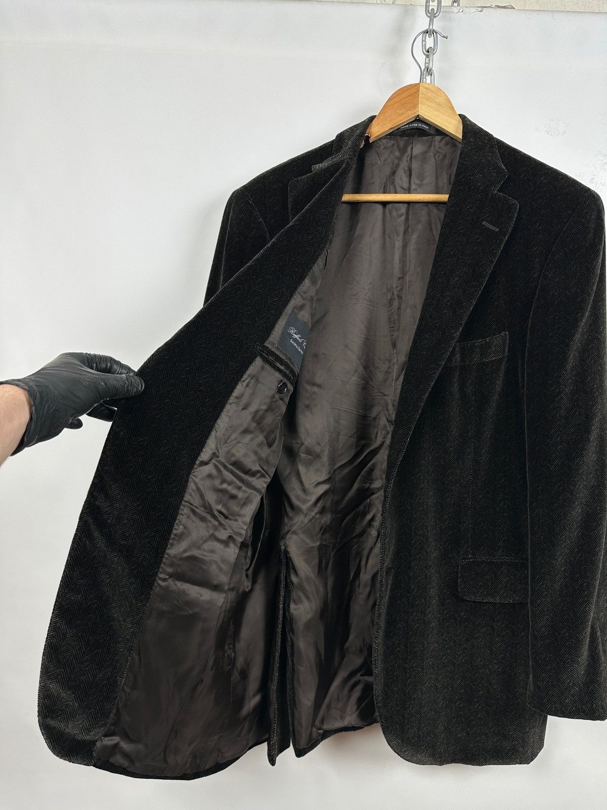 Caruso Raffaele Caruso Sartoria Parma Herringbone Handmade Blazer Size US L / EU 52-54 / 3 - 21 Thumbnail