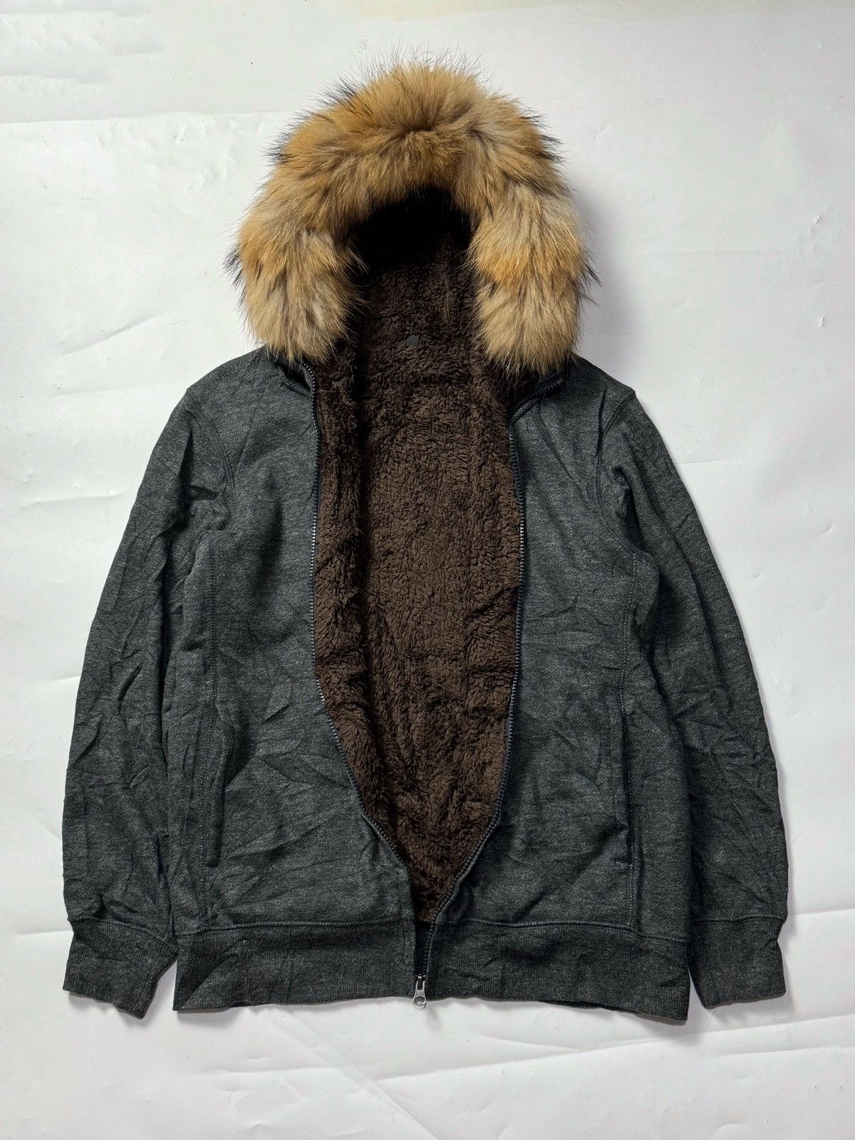 Uniqlo Fur Hoodie Sherpa Uniqlo Japanese Style Size US L / EU 52-54 / 3 - 1 Thumbnail