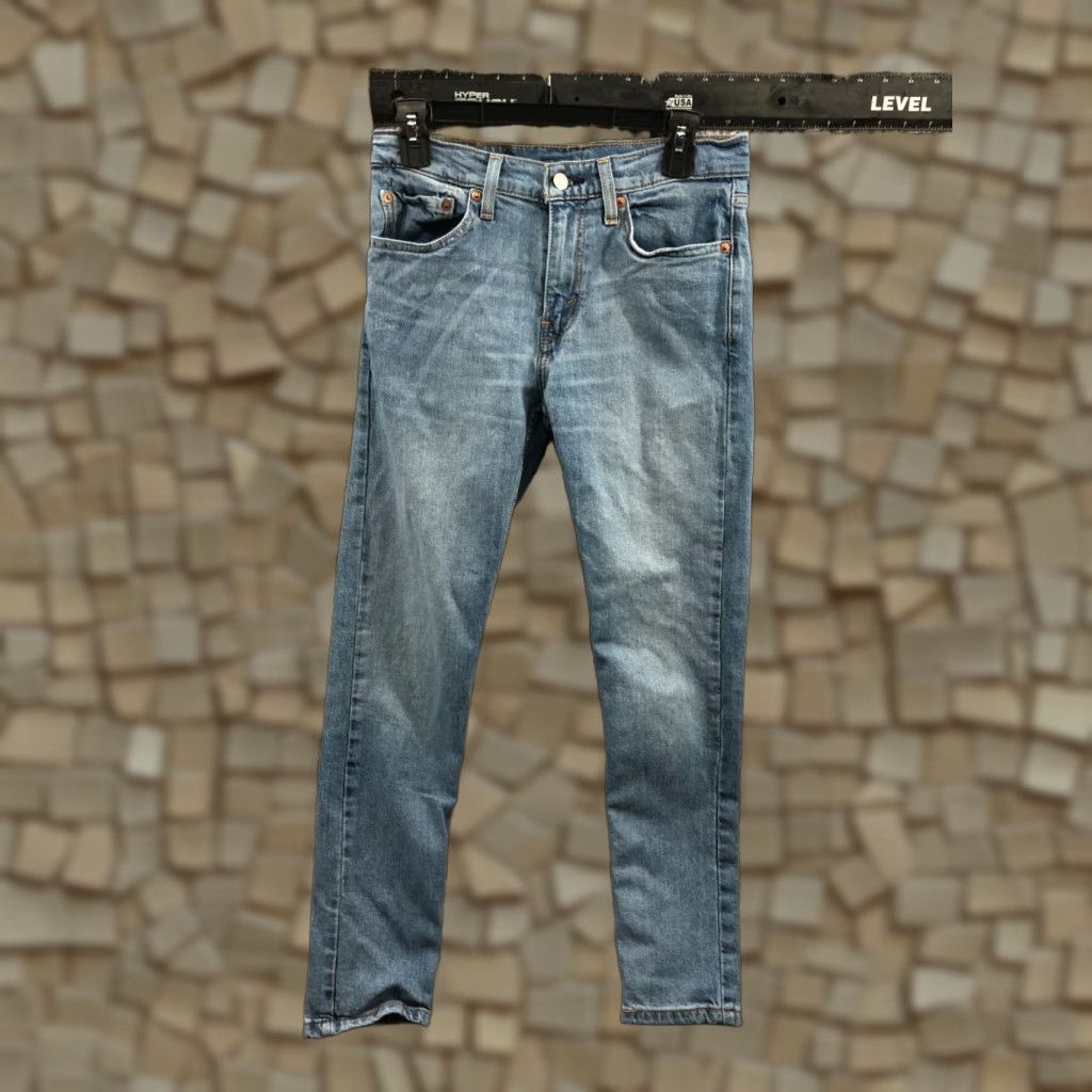 Levi's Levi's 512 Slim Tapered Jeans Mens 28x30 Slim Mid Blue Denim 5-Pocket Classic Modern Leather/Logo Detail? Size US 28 / EU 44 - 1 Thumbnail