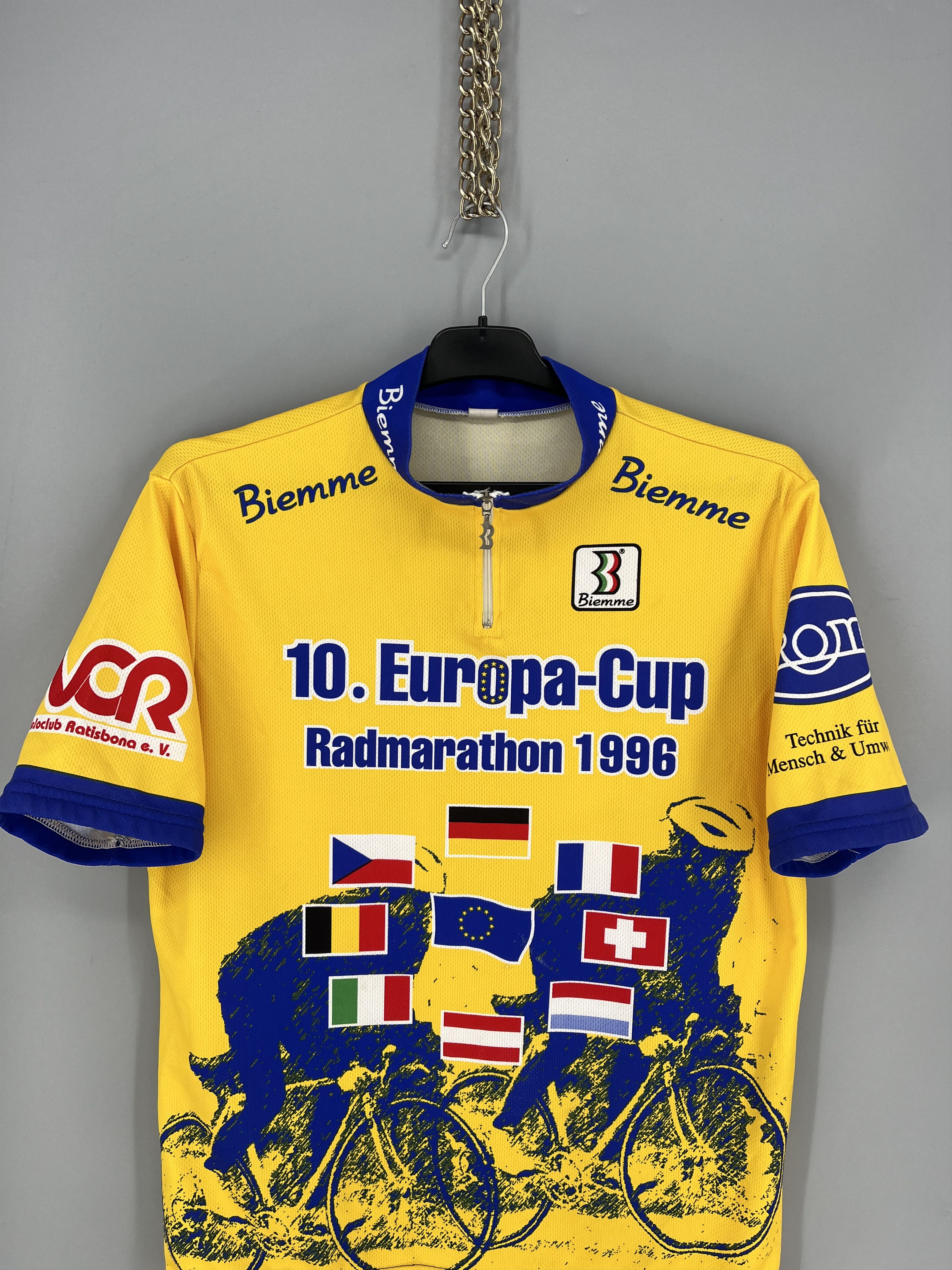 Vintage Vintage Biemme Europa-Cup 1996 Cycling Jersey Shirt Italy Size US XXL / EU 58 / 5 - 7 Thumbnail