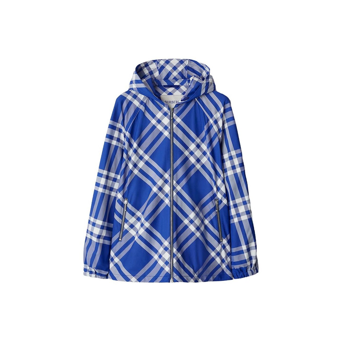 Burberry Burberry Blue Check Hooded Jacket Size XL Size US XL / EU 56 / 4 - 1 Thumbnail