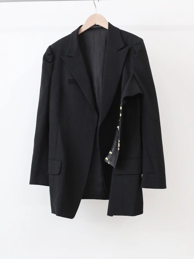 Yohji Yamamoto Yohji Yamamoto 2007 AW Leather Wool Gabardine Jacket 2506-N Size US M / EU 48-50 / 2 - 2 Thumbnail
