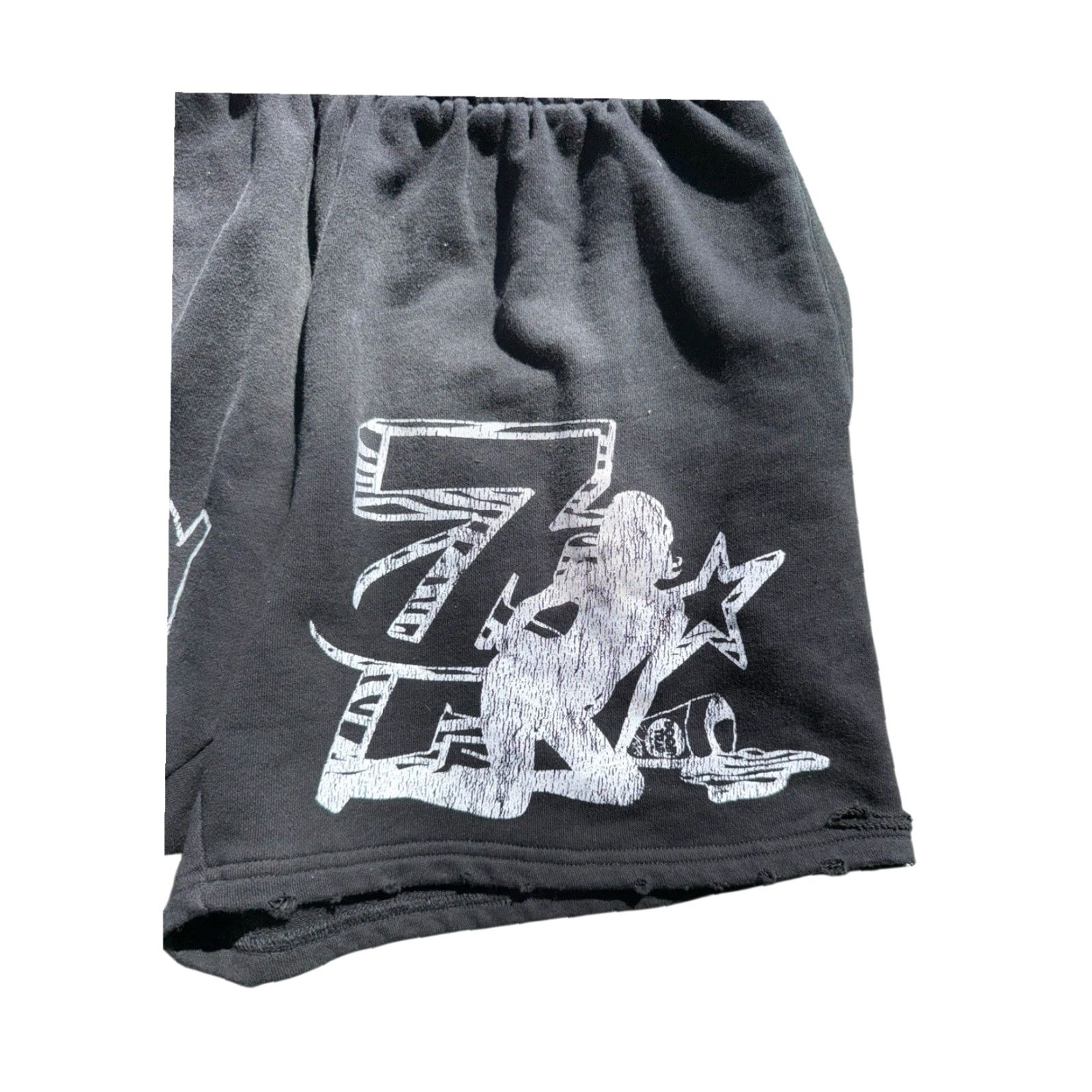Vintage Triple Sevens x Booby Trap Shorts Black Size Medium Mens Athletic Activewear Regular M Size US 31 - 4 Thumbnail