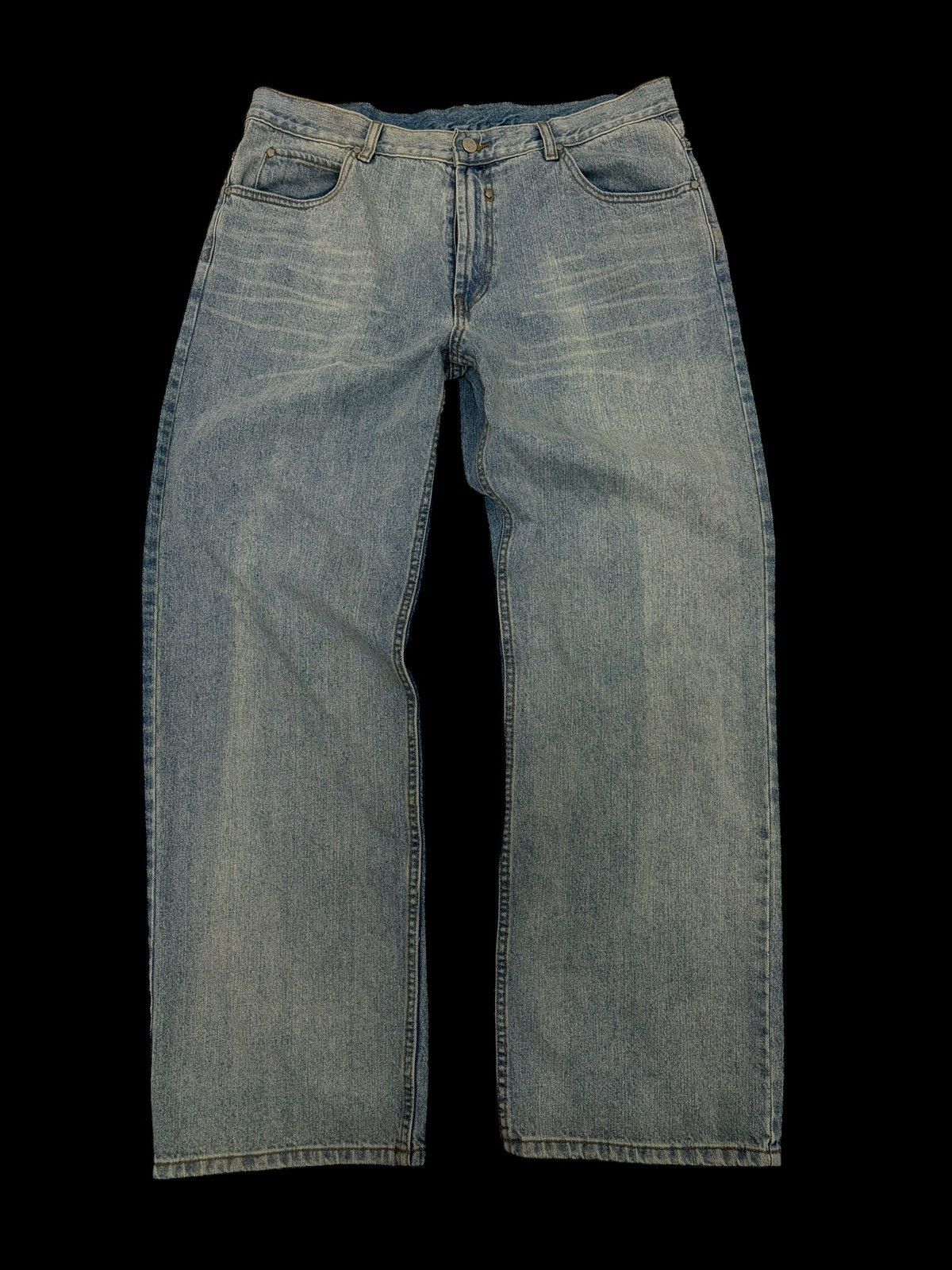 Tribal Streetwear Y2K 🔥 TRIBAL FADE BLUE WASHED BAGGY LOOSE DENIM JEANS Size US 38 / EU 54 - 1 Thumbnail