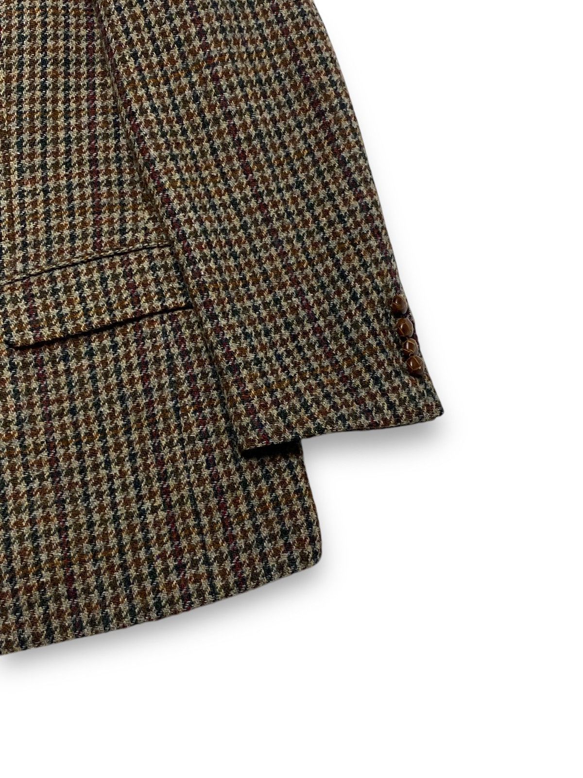 Harris Tweed Vintage HARRIS TWEED Wool Blazer Checkered Plaid Size 48R - 3 Thumbnail