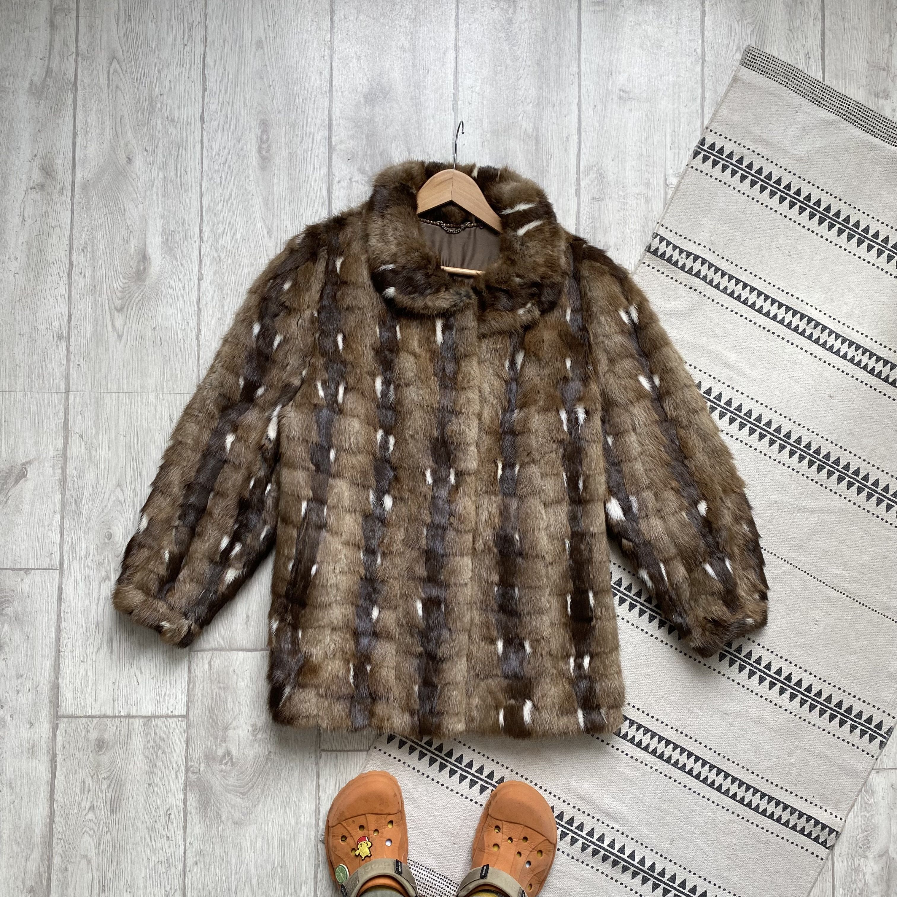 Genuine Leather Vintage 80-90s Oldmoney Real fur coat jacket Luxury Size M / US 6-8 / IT 42-44 - 9 Thumbnail