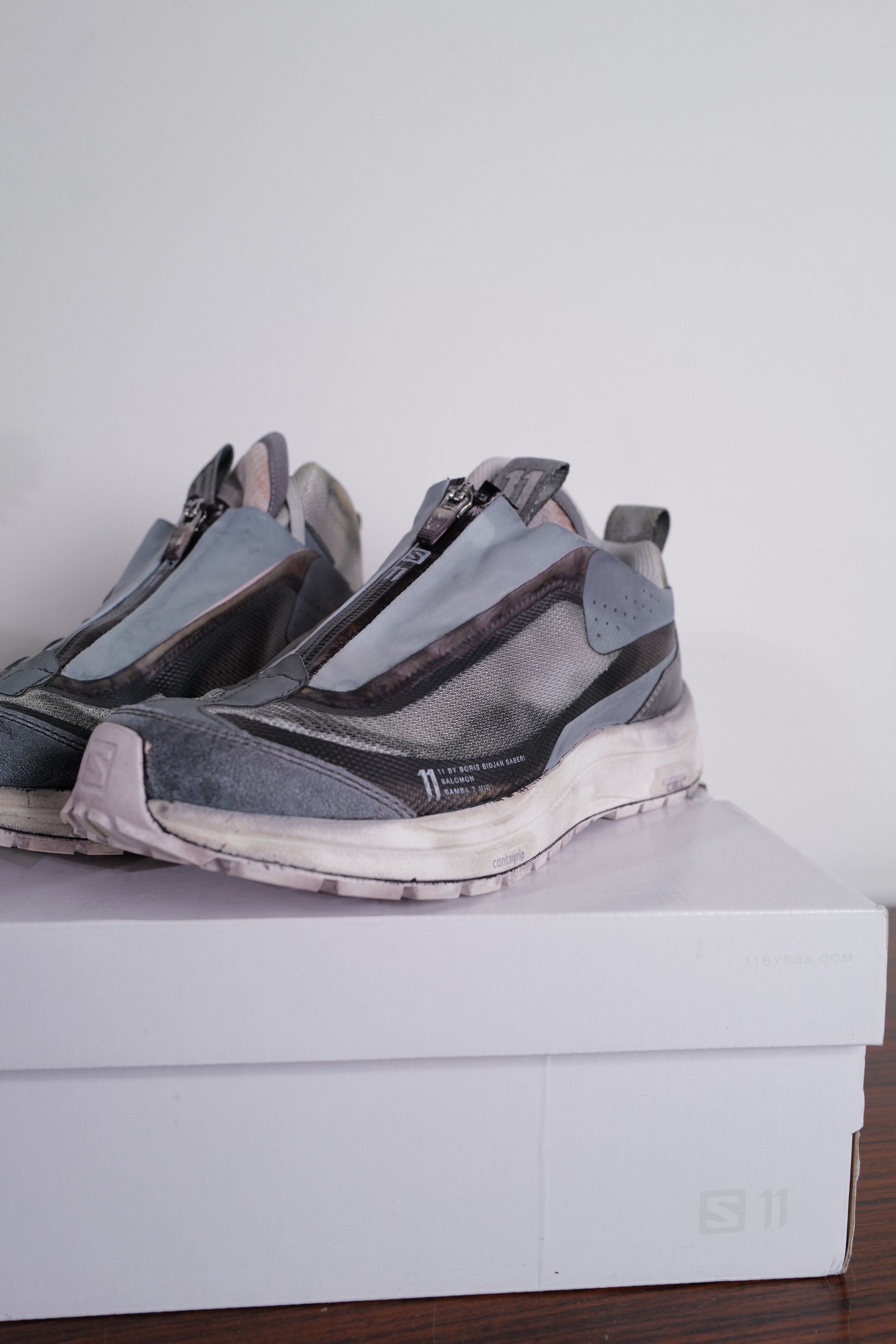 Boris Bidjan Saberi WHITE-PATINA GREY Size US 8.5 / IT 38.5 - 4 Thumbnail