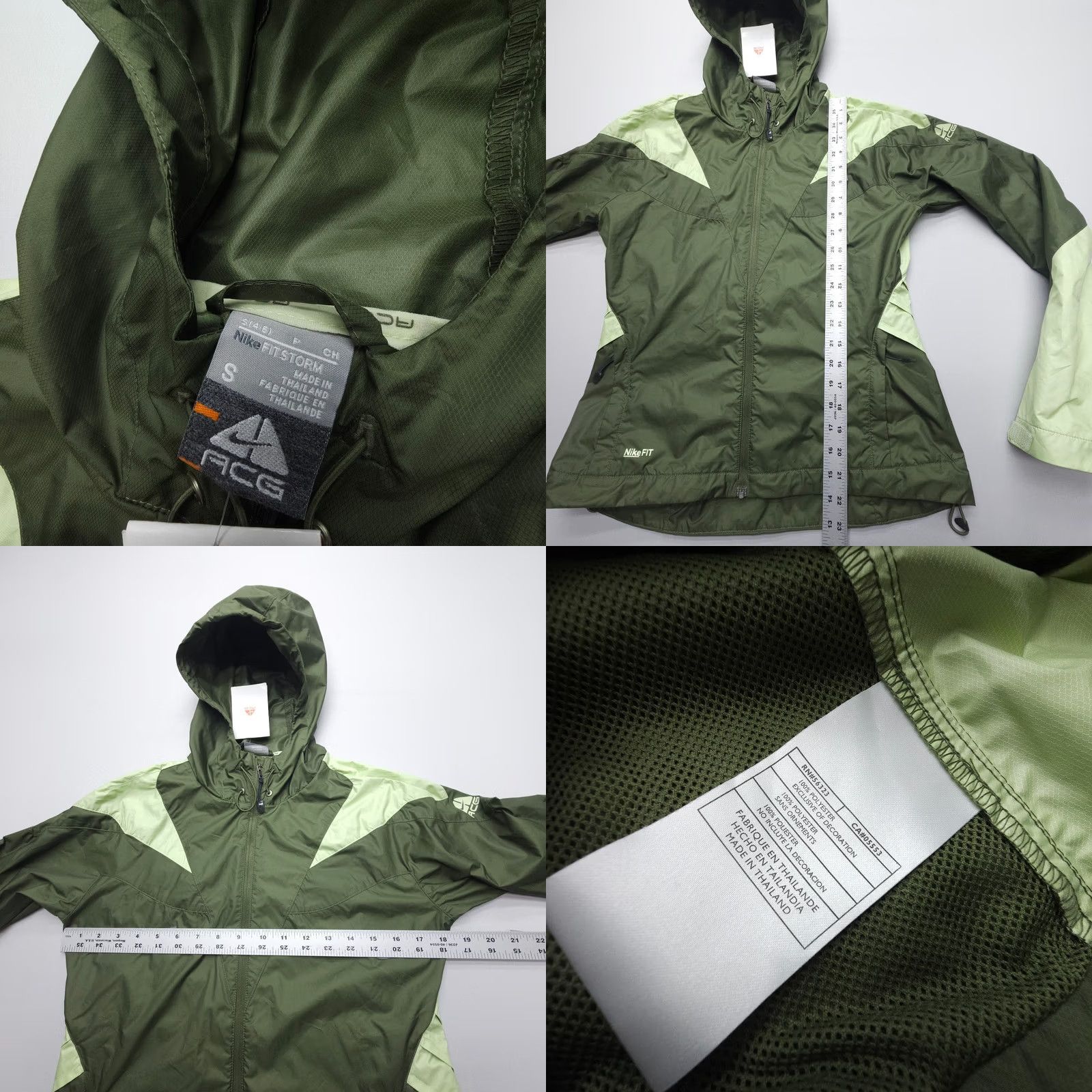Nike Nike ACG Windbreaker Jacket Womens S Colorblock Green Lightweight Pockets Modern Gorpcore Y2K NWT Size S / US 4 / IT 40 - 8 Thumbnail