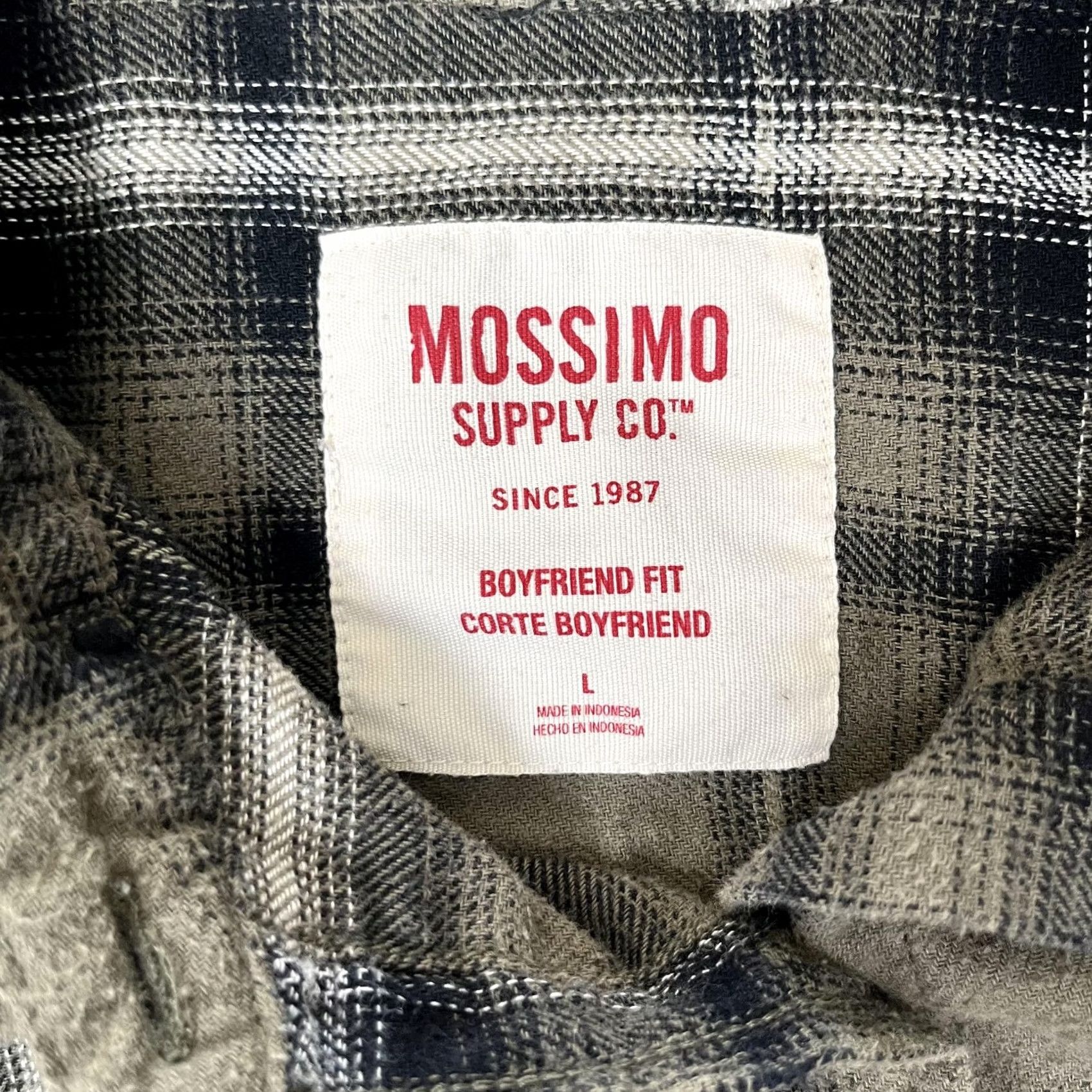 Mossimo Mossimo Supply Co Shirt Womens L Green Plaid Button Front Long Sleeve Boyfriend Size L / US 10 / IT 46 - 4 Thumbnail