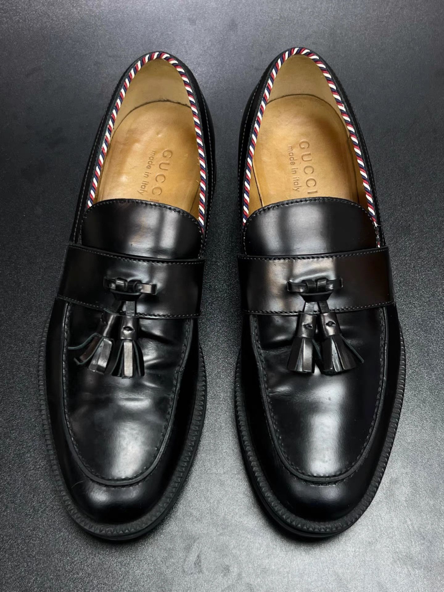 Gucci Gucci Interlocking G Tassel Leather Loafers K15 Size US 10 / EU 43 - 3 Thumbnail