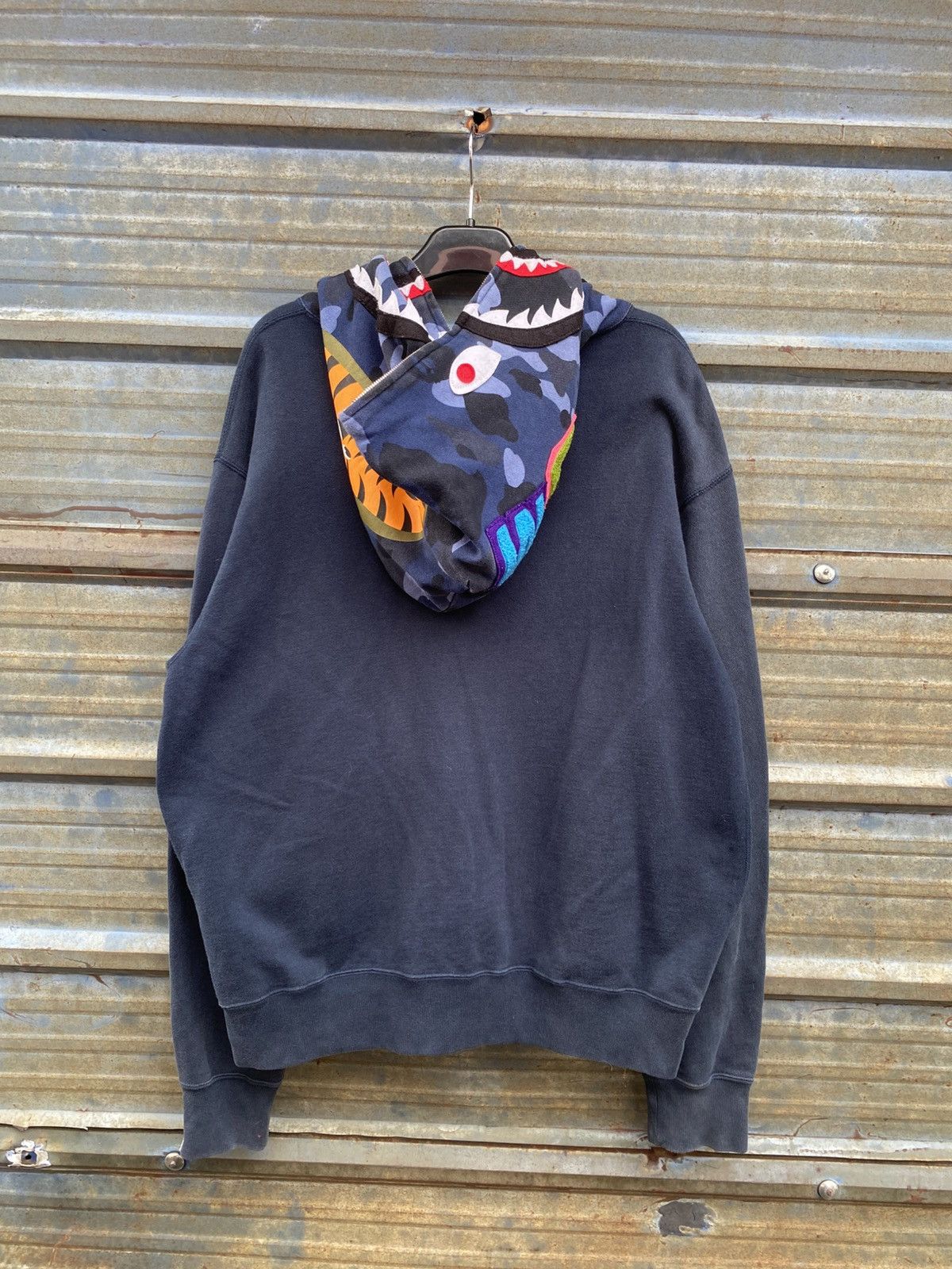 Bape OG Bape Shark WGM Full Zip Navy Hoodie Size US M / EU 48-50 / 2 - 1 Thumbnail
