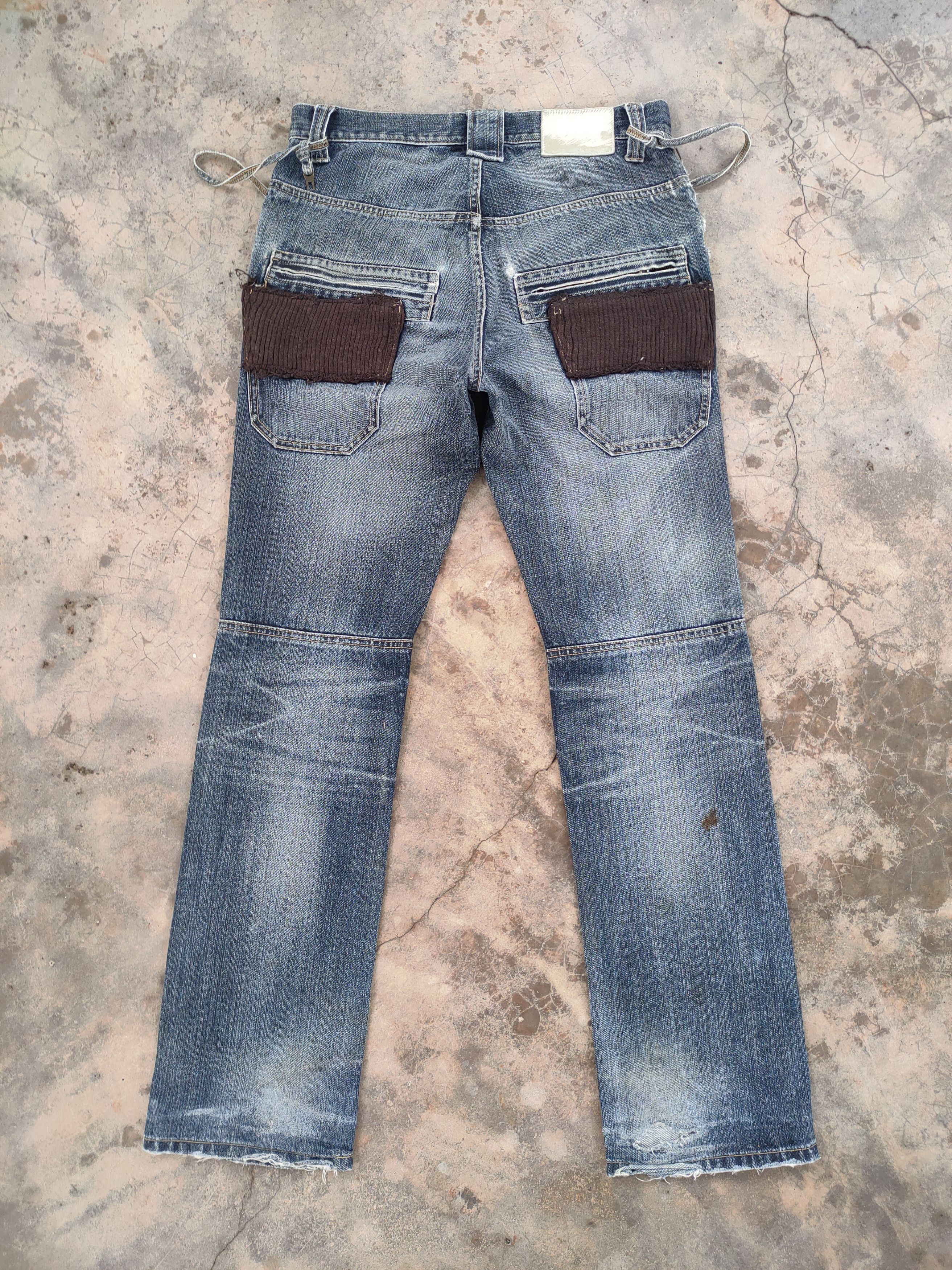 PPFM Vtg PPFM BONDAGE FADED RIPPED DENIM JEAN PANTS Size US 33 - 1 Thumbnail