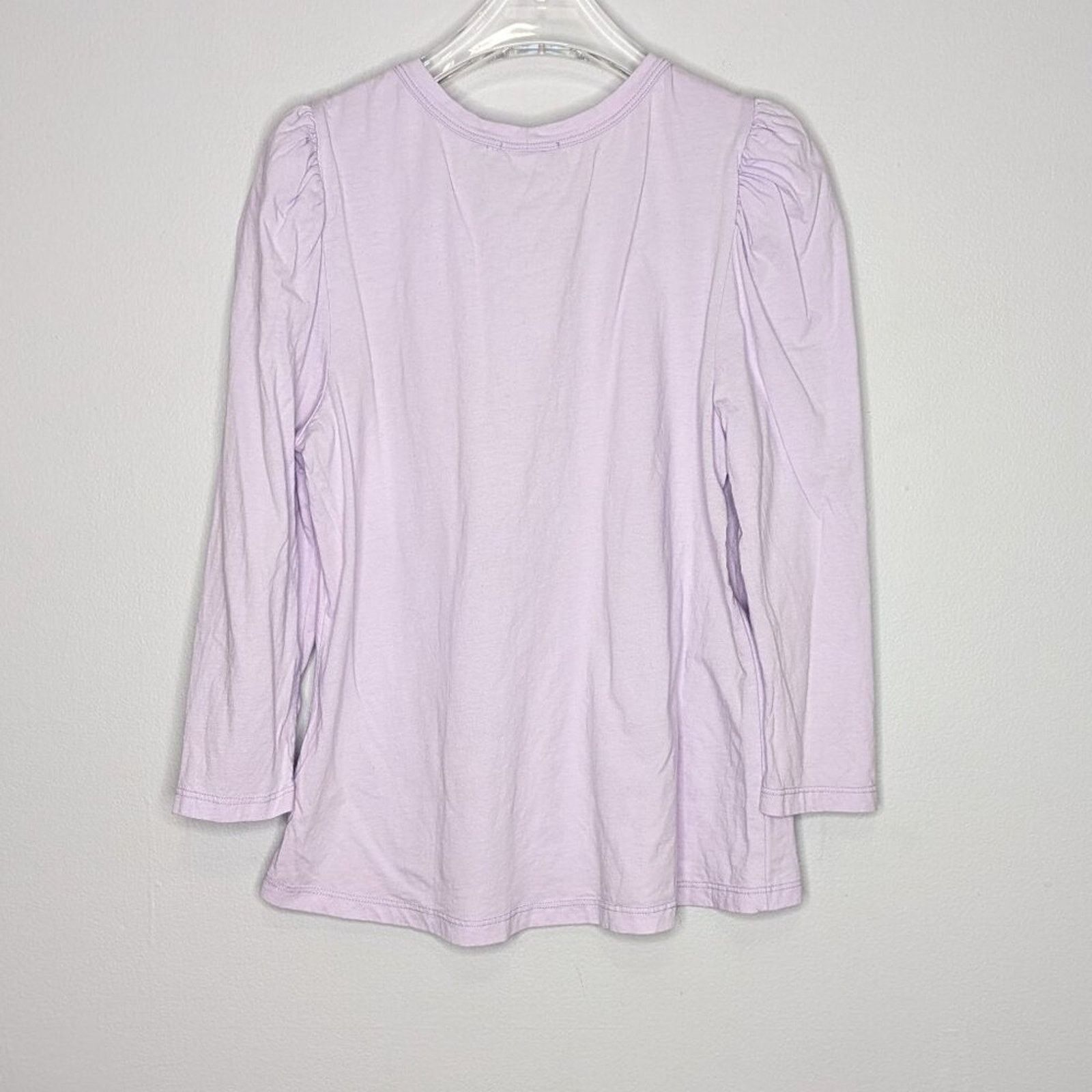 A.L.C. A.L.C. Lavender Karlie Puff Shoulder 3/4 Sleeve T-Shirt Crew Size M / US 6-8 / IT 42-44 - 2 Thumbnail