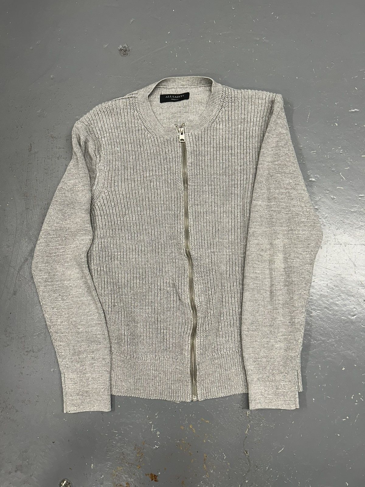 Allsaints × Vintage Crazy vintage Y2K Essential Grey Allsaints Grey Knit Zip Up Size US S / EU 44-46 / 1 - 1 Thumbnail