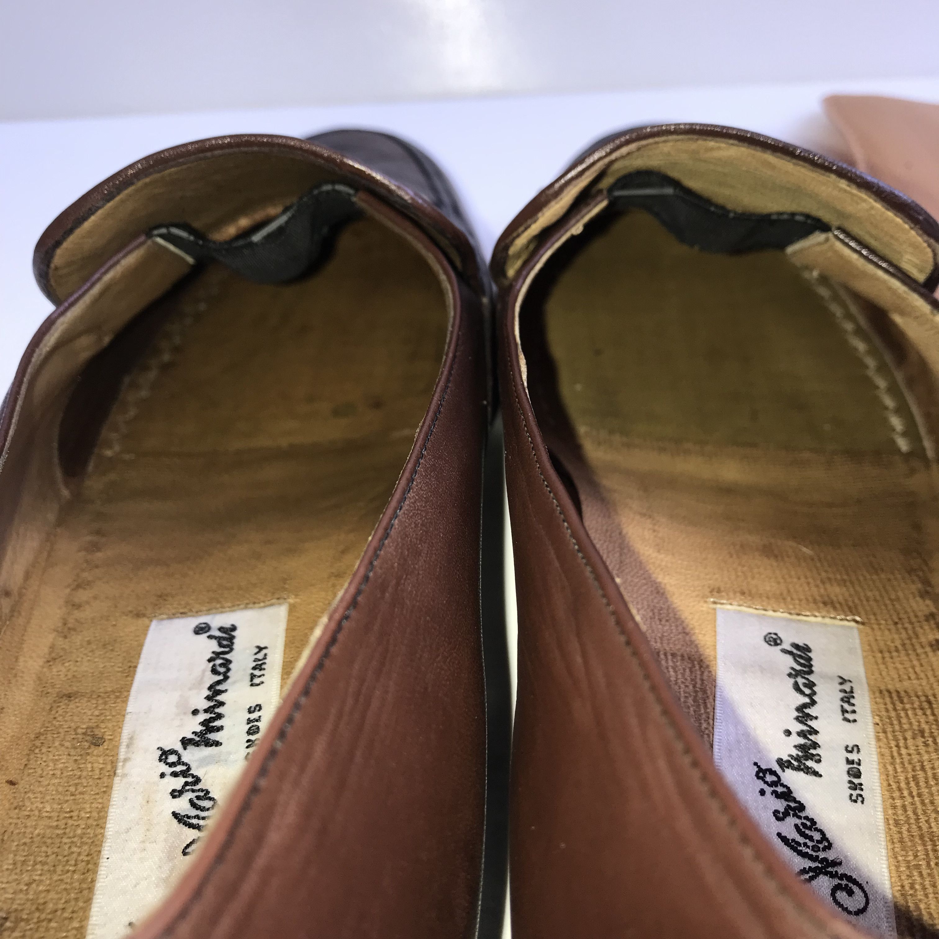 Designer Vintage Mario Minardi italian Penny Loafer Tassle brown Size US 8 / EU 41 - 13 Thumbnail