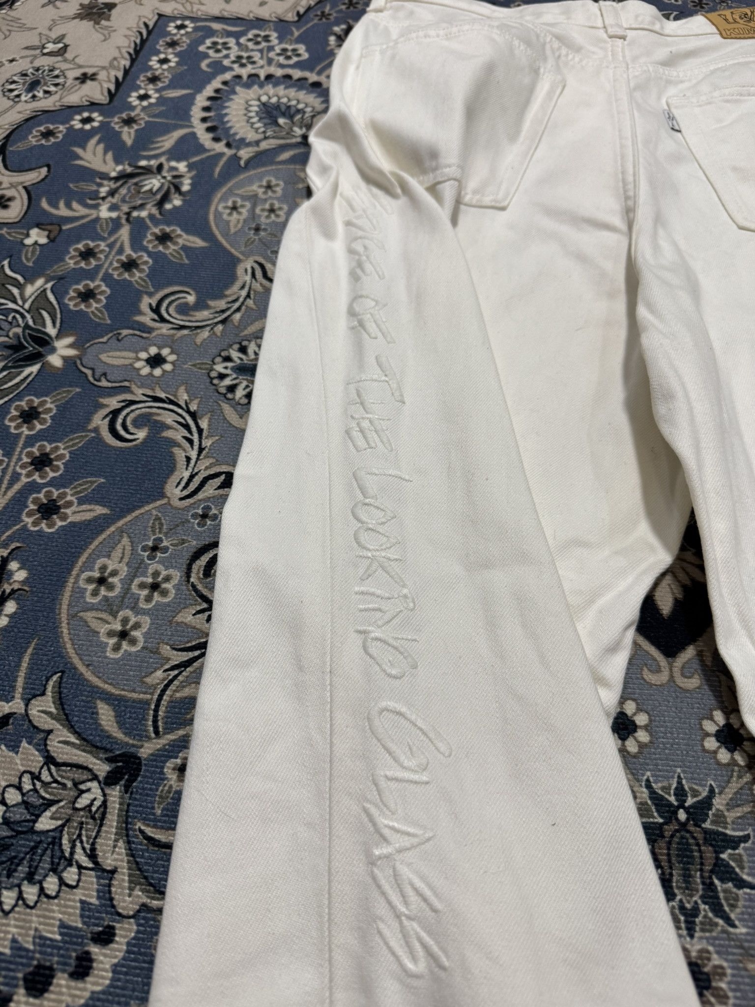 GU × Japanese Brand × Kim Jones SS18 Kim Jones x GU Embroider Standard Jeans Dior Size US 30 / EU 46 - 3 Thumbnail