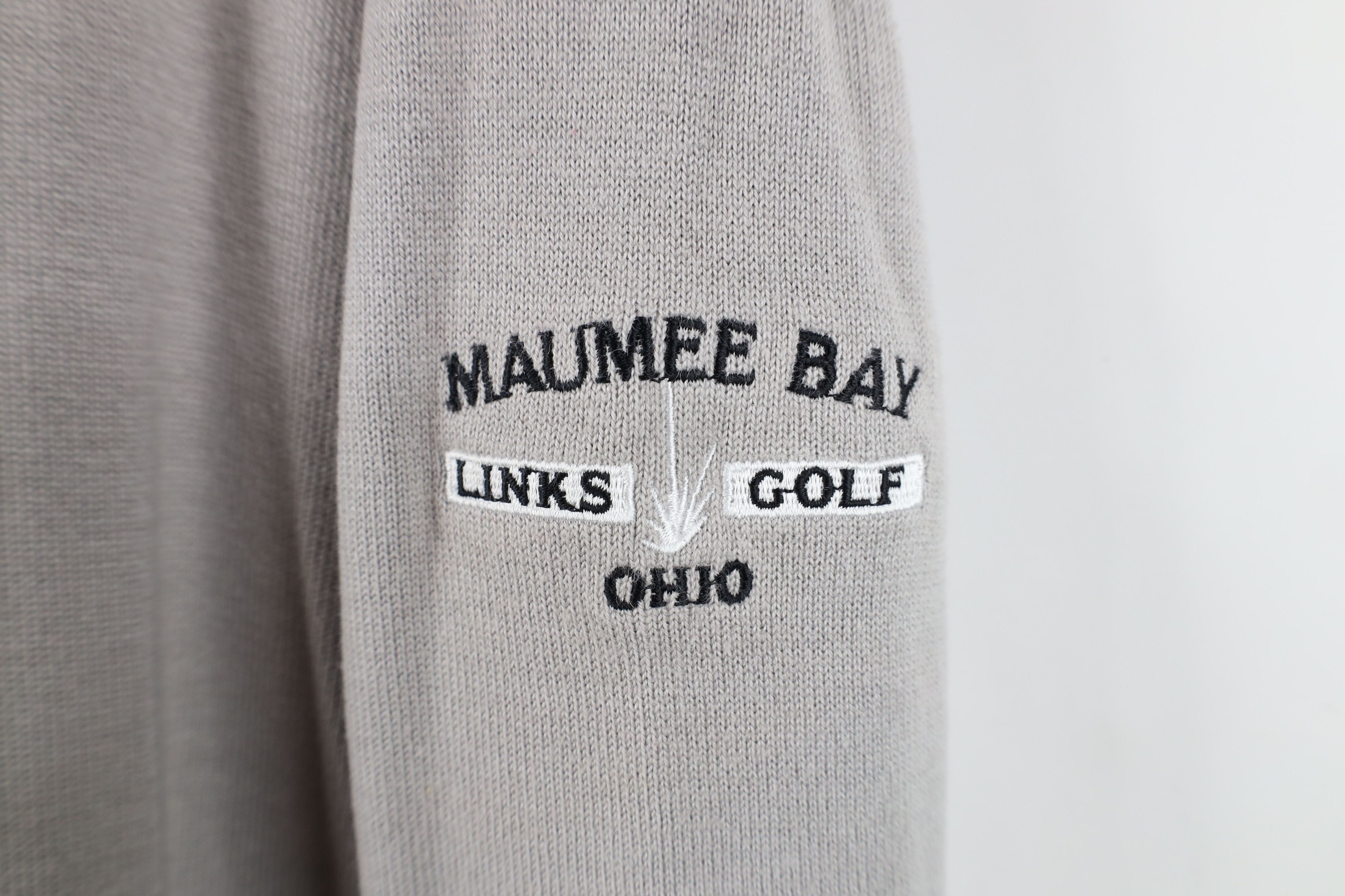 Vintage Vintage Maumee Bay Golf Course Half Zip Knit Sweater Gray Size US XL / EU 56 / 4 - 4 Thumbnail