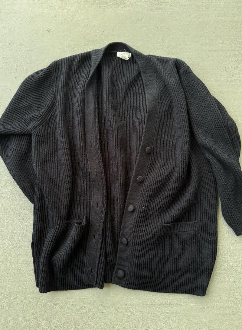 Designer Yarnworks Black Cardigan 2XL Size XXL / US 16-18 / IT 52-54 - 1 Thumbnail