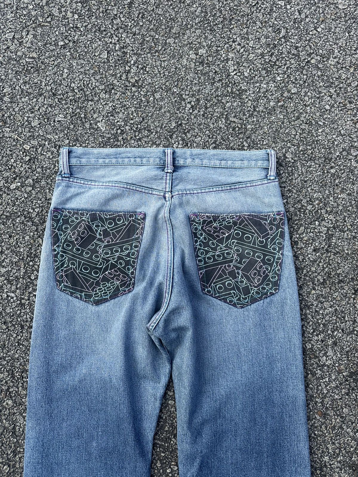 Vintage Crazy Vintage Y2K Baggy Light Wash Distressed Jeans Size US 33 - 9 Thumbnail