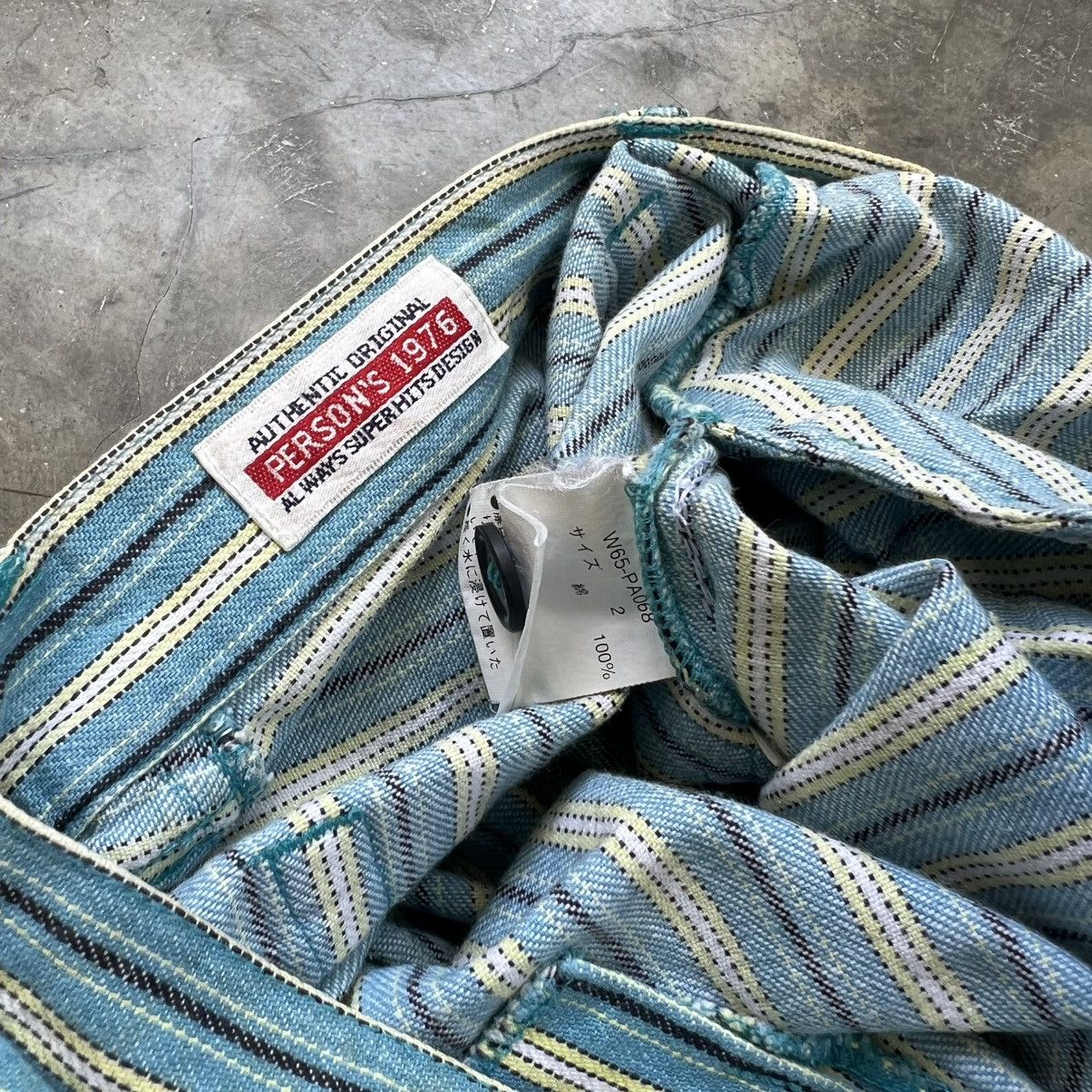 Kapital Vintage Person’s Kapital Style Stripe Mini Pocket Pants Size US 27 - 10 Thumbnail
