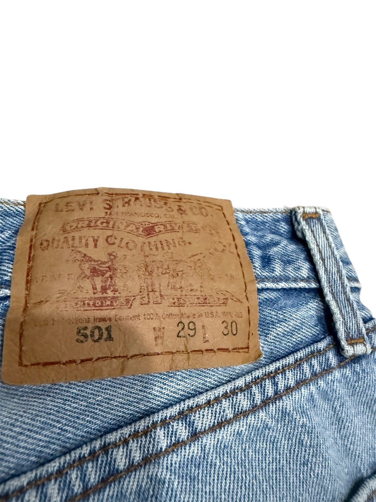 Levi's VINTAGE 90s LEVI’S 501 DISTRESSED JEANS Size 29" - 10 Thumbnail