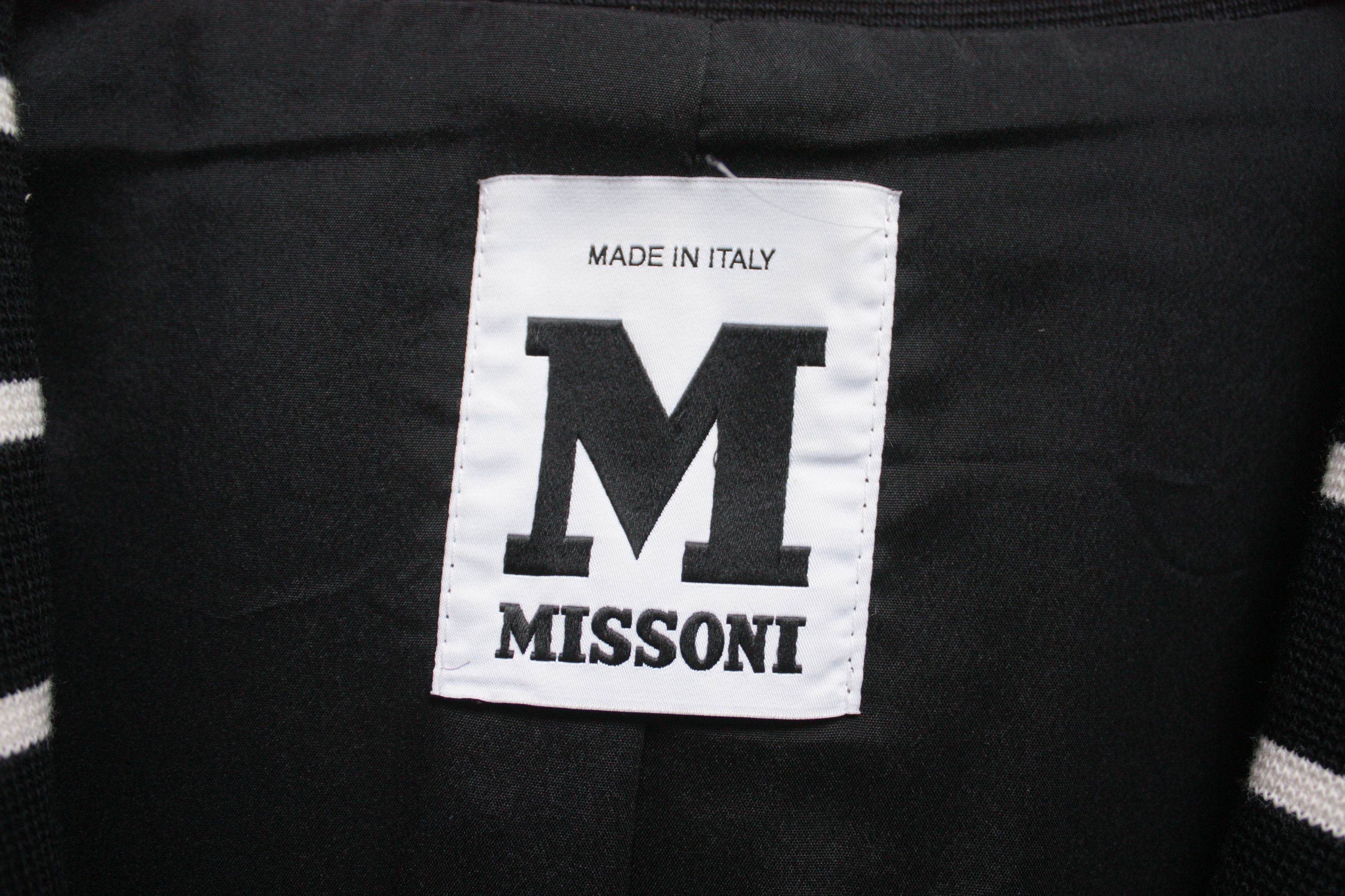 Missoni Missoni Black Striped Casual Blazer US12 Made In Italy Size XL / US 12-14 / IT 48-50 - 4 Thumbnail